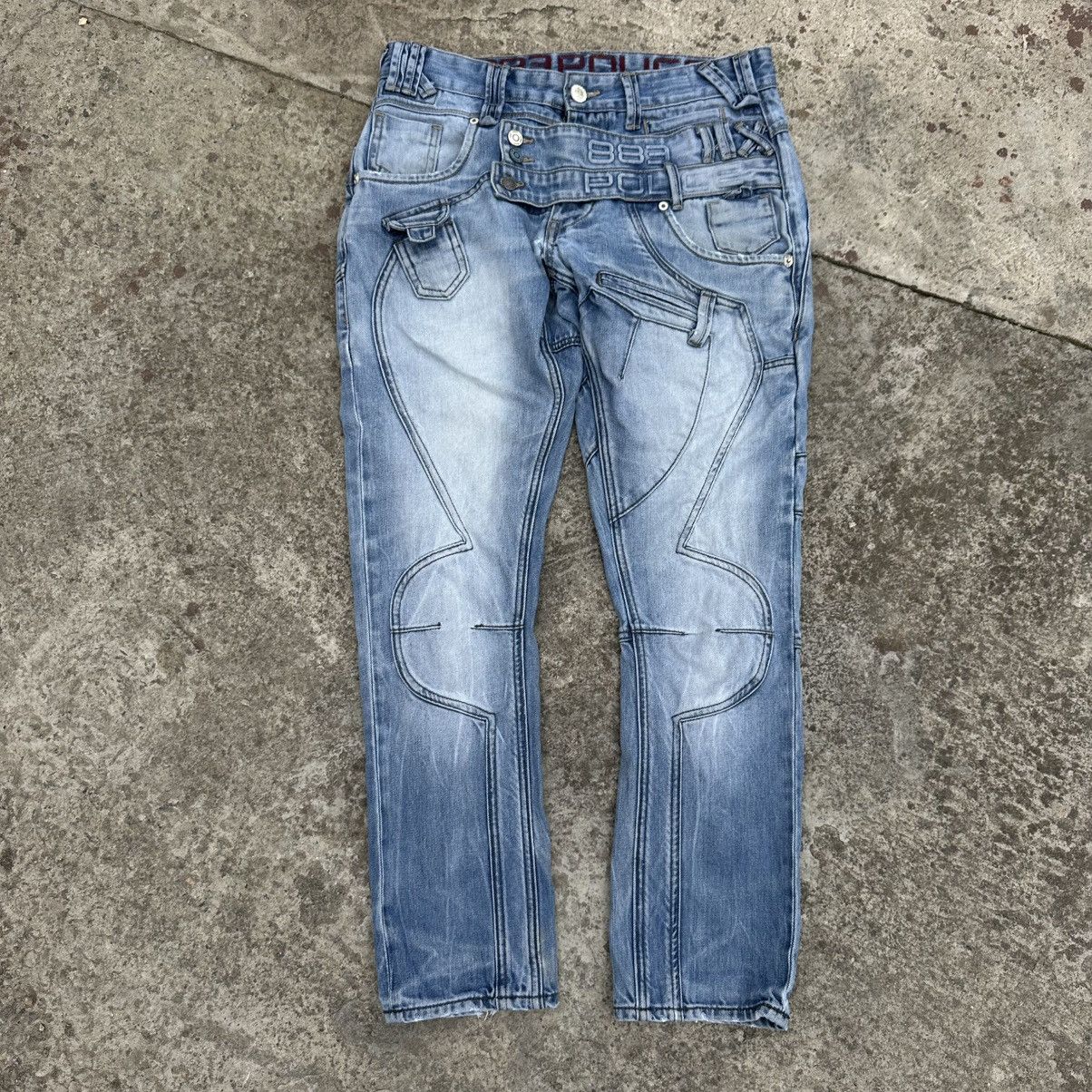 Issey Miyake × Japanese Brand × Y/Project Vintage Japanese Style 883 Police Jeans Crazy Fit Grunge 00s Size US 30 / EU 46 - 3 Thumbnail