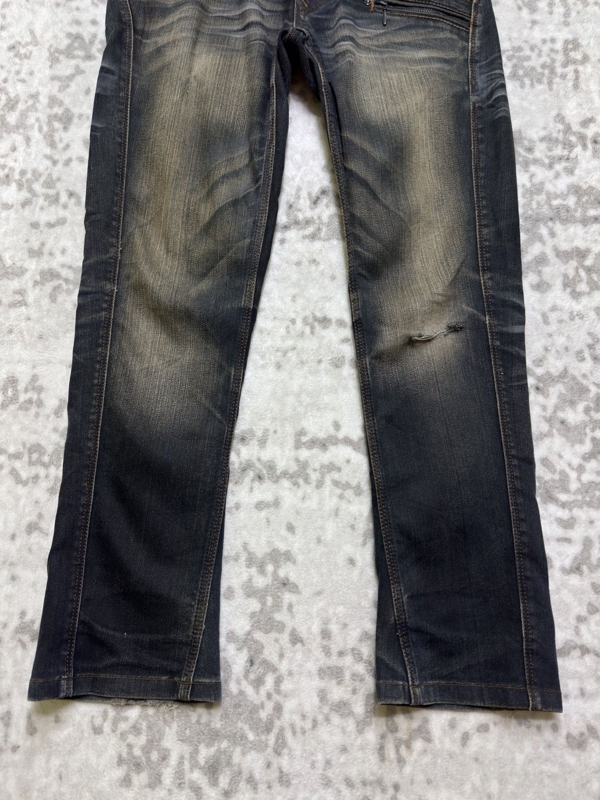 Nicole Club Nicole Club for Men Distressed Washed Zipper Pocket Denim Size US 30 / EU 46 - 6 Thumbnail