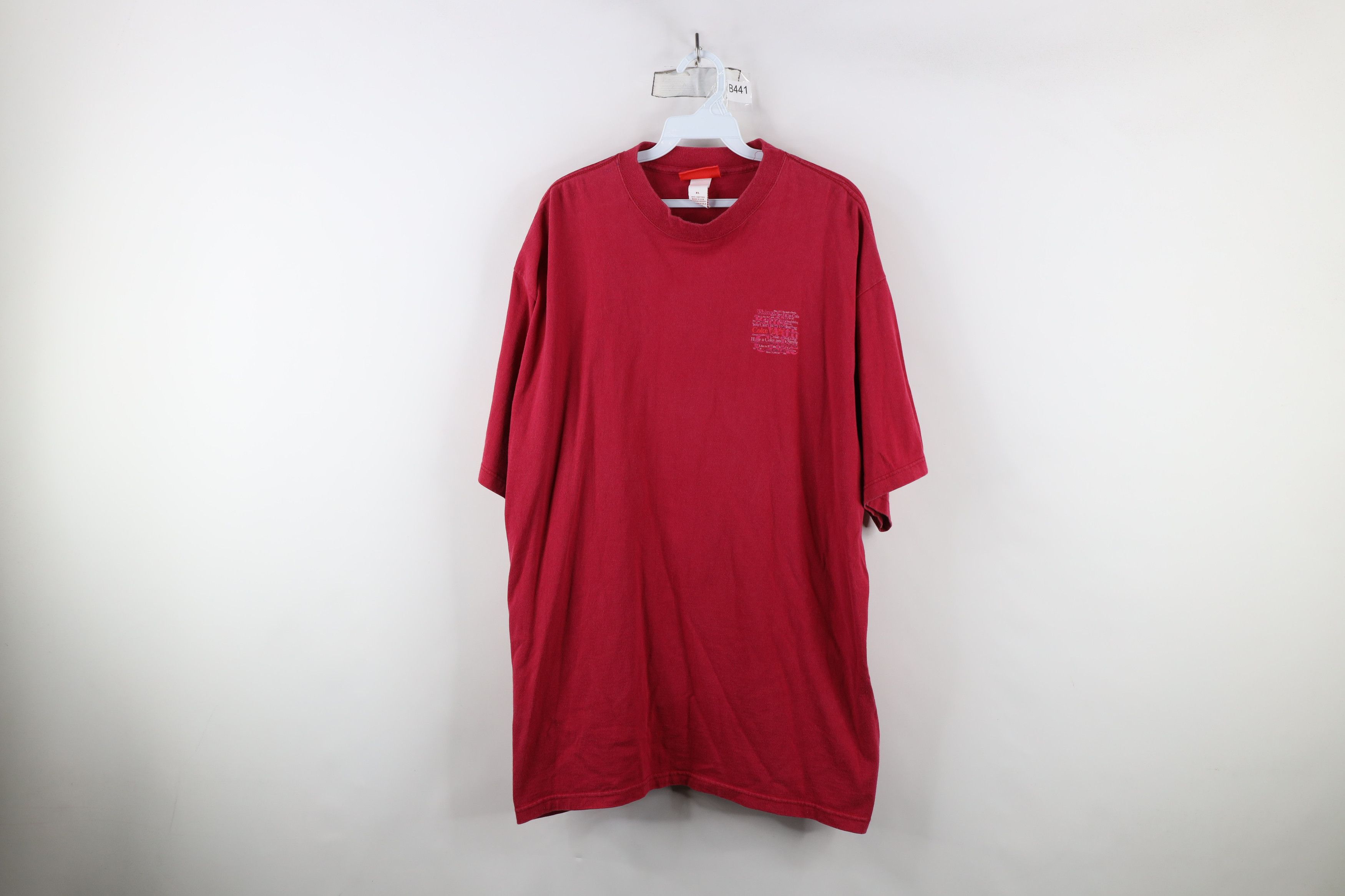 Coca Cola × Vintage Vintage 90s Coca Cola Spell Out Heavyweight T-Shirt Red USA Size US XL / EU 56 / 4 - 1 Thumbnail