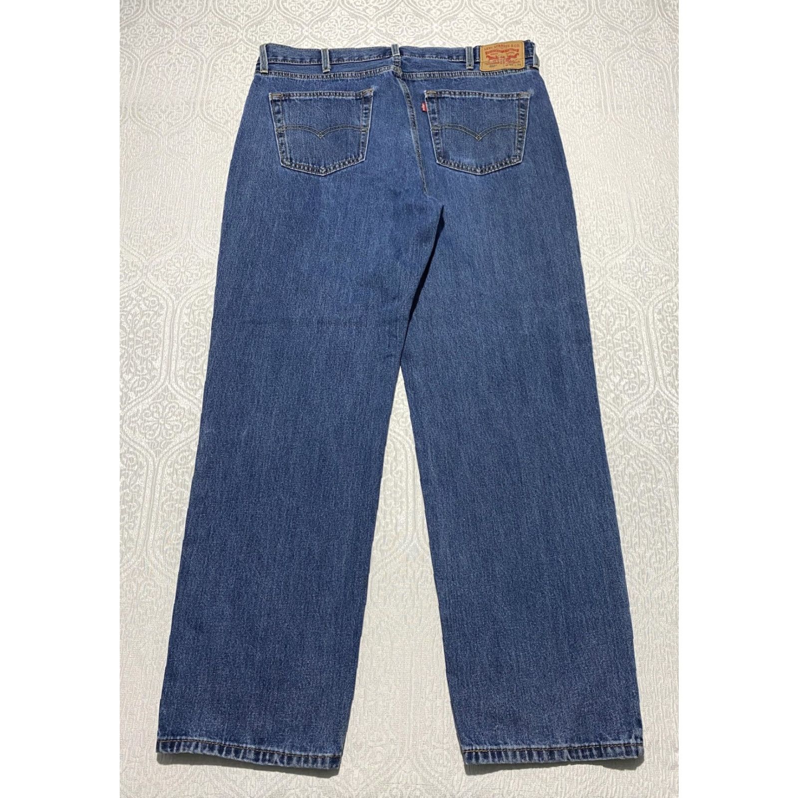 Levi's Levi's 550 Jeans Mens 40x34 Blue Relaxed Fit Tapered Leg Denim Red Tab Mid Wash Size US 40 / EU 56 - 6 Thumbnail