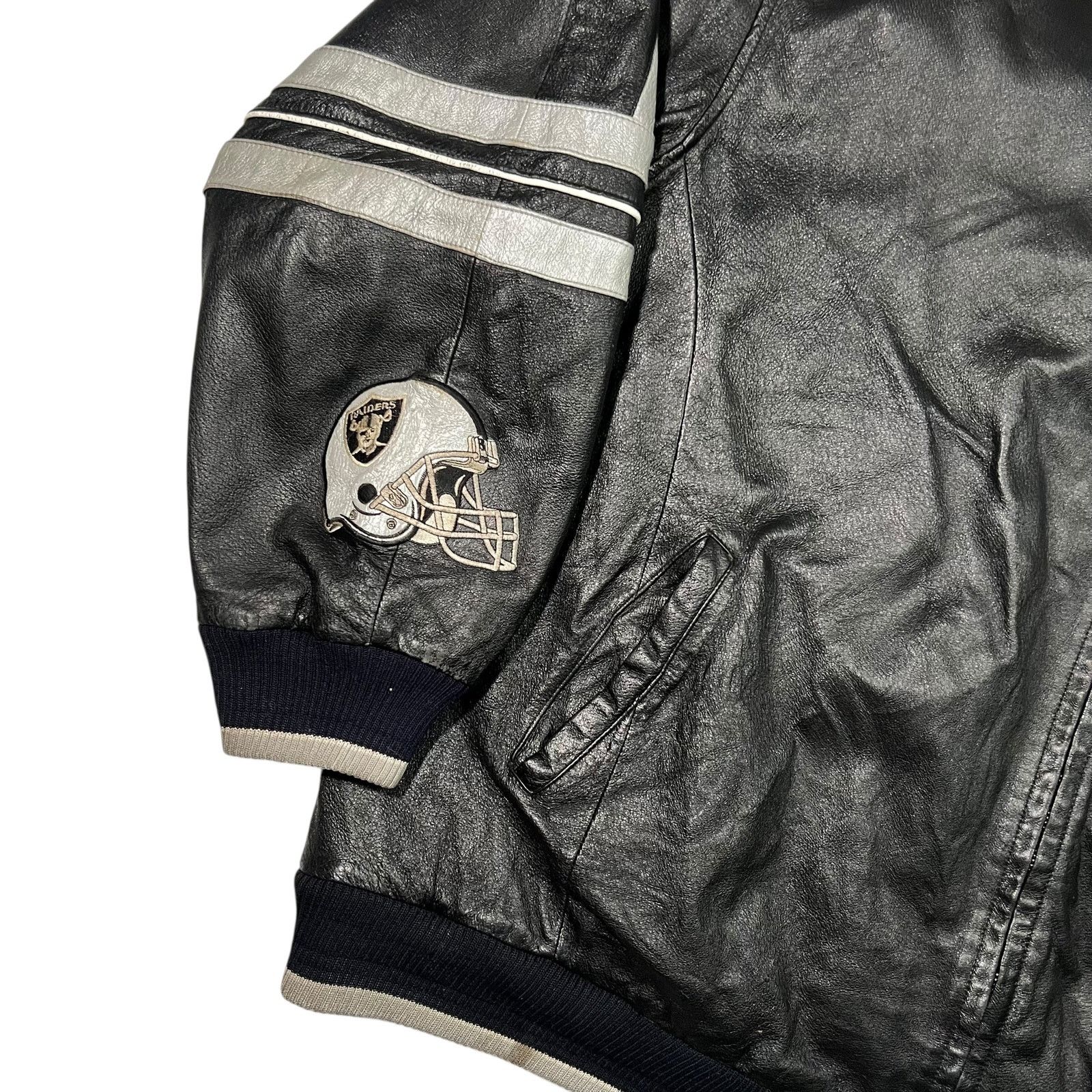 G-III × NFL × Vintage 90s G-III Carl Banks Oakland Raiders leather NFL jacket Size US XXL / EU 58 / 5 - 3 Thumbnail