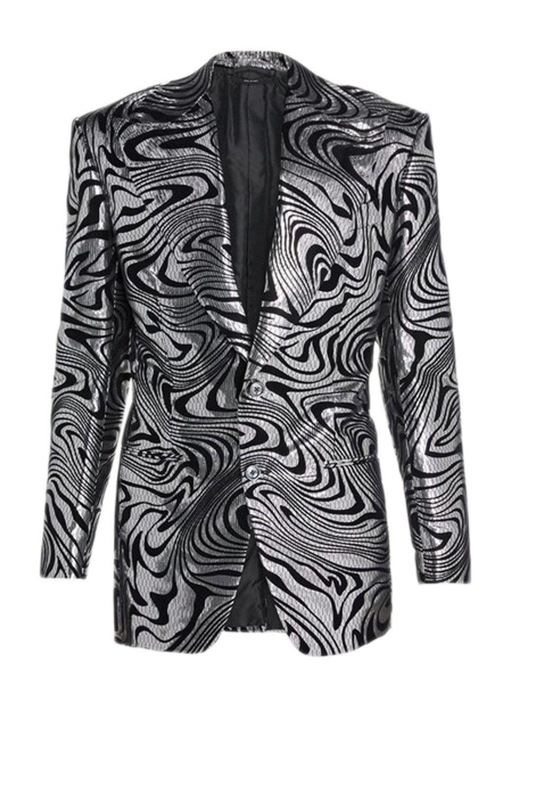 Tom Ford Tom Ford silver lurex blazer Size 46R - 1 Thumbnail