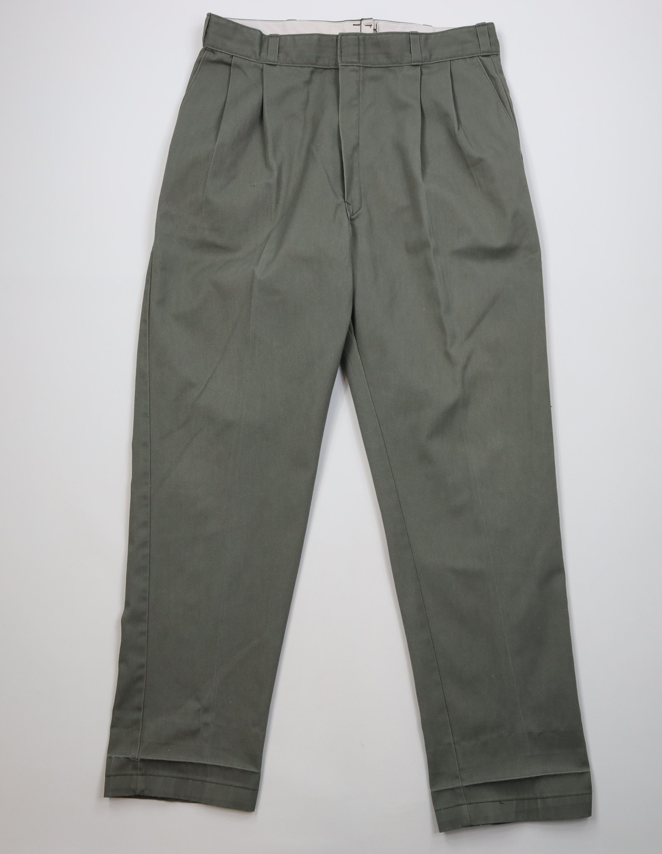 Dickies Vintage 90s Dickies Wide Leg Dungaree Pants Green USA Size US 38 / EU 54 - 1 Thumbnail