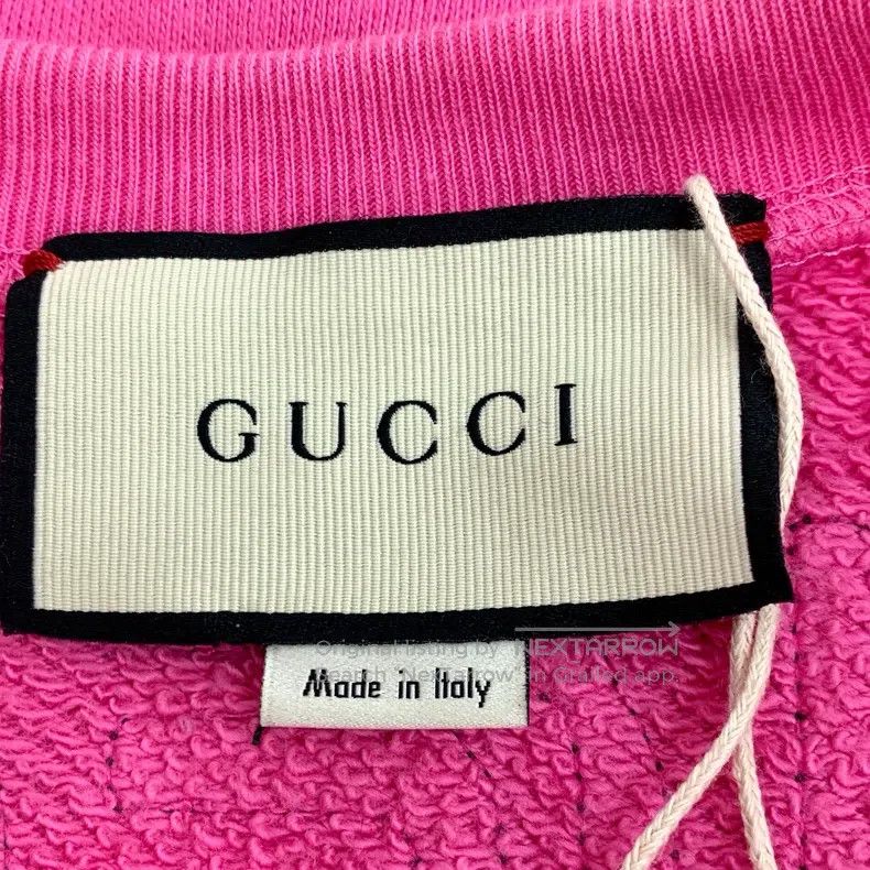 Gucci Gucci Pink logo letter dog head printed beaded cotton roun Size S / US 4 / IT 40 - 7 Thumbnail