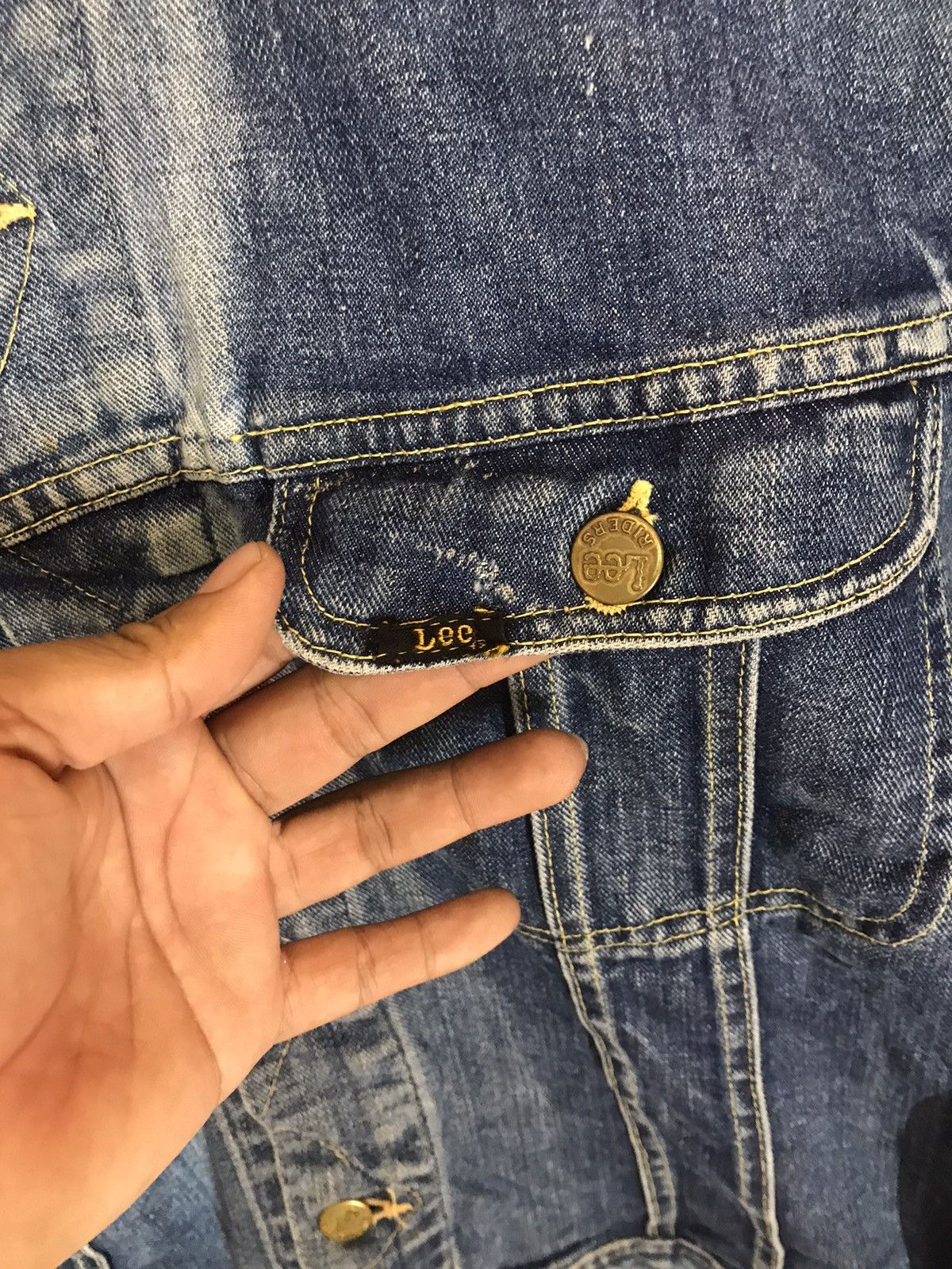 Lee ‼️VINTAGE LEE 70s TRUCKER JACKET DISTRESSED‼️ Size US L / EU 52-54 / 3 - 4 Thumbnail