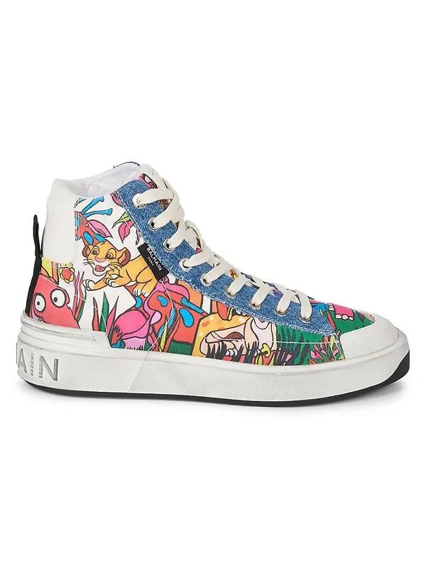 Balmain o1s1wg111225 X Disney Lion King Sneakers in Multicolor Size US 5 / IT 35 - 1 Thumbnail