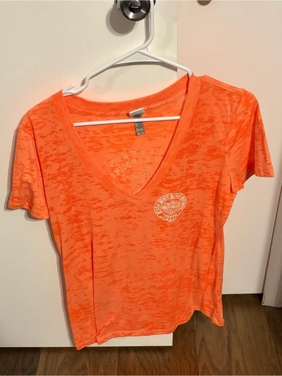 Harley Davidson Harley Davidson Myrtle Beach V-Neck tee in Bright Orange Size XL / US 12-14 / IT 48-50 - 1 Thumbnail