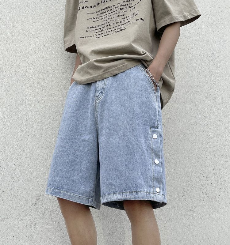 Japanese Brand × Jean Retro washed casual loose denim shorts Size US 30 / EU 46 - 1 Thumbnail