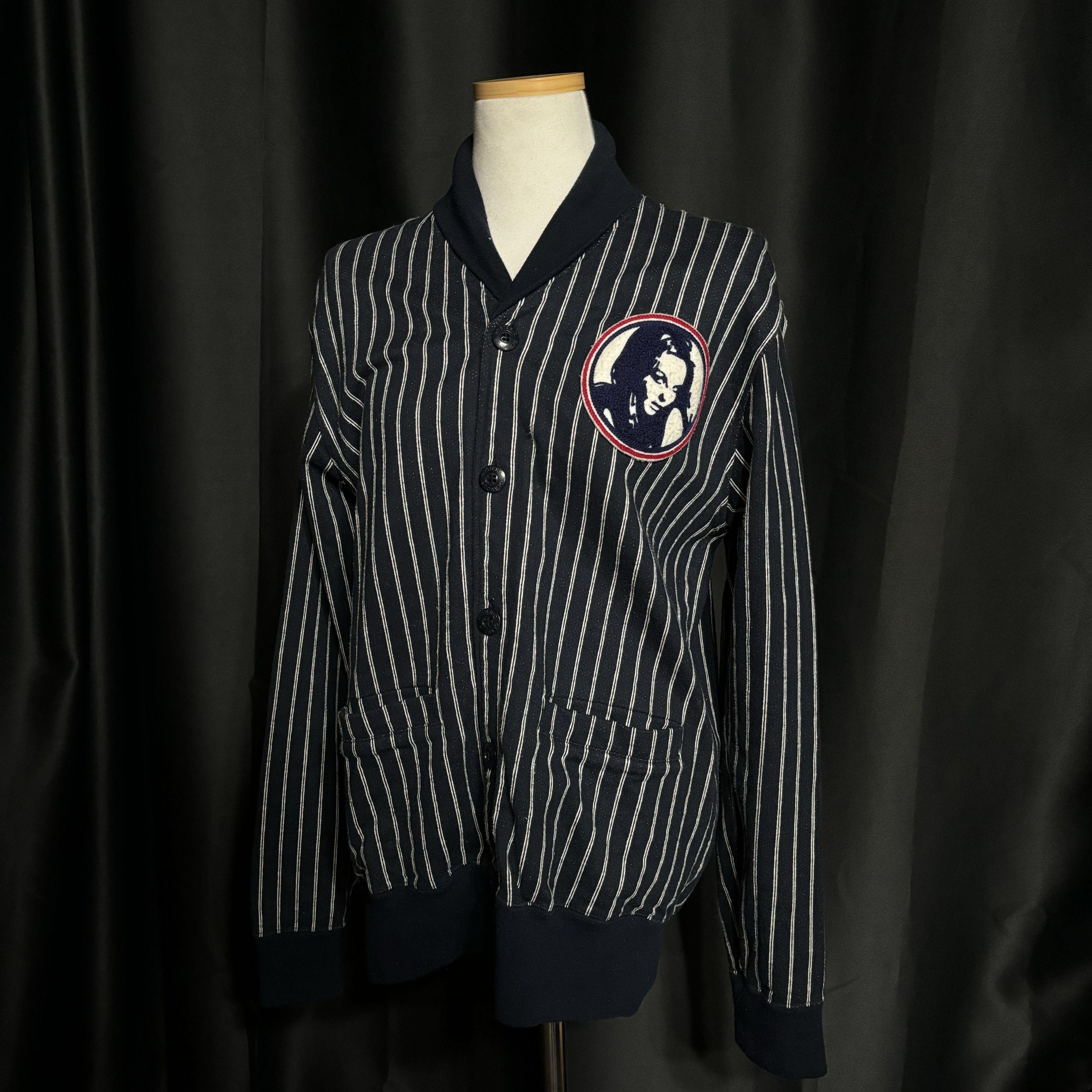 Hysteric Glamour HYSTERIC GLAMOUR Striped Button Shawl Jacket Size M / US 6-8 / IT 42-44 - 2 Thumbnail