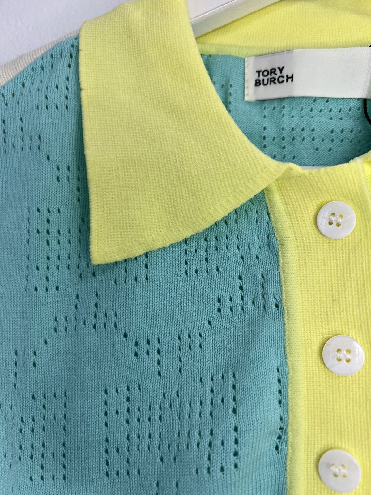 Tory Burch Tory Burch cotton polo shirt with monogram logo Size M / US 6-8 / IT 42-44 - 2 Thumbnail