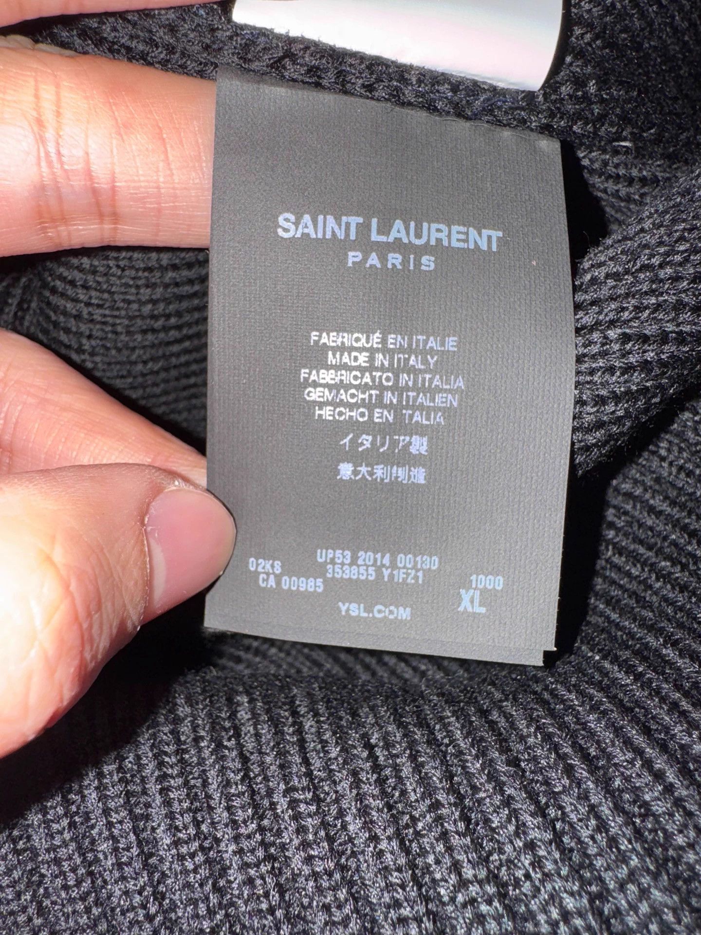 Saint Laurent Paris YSL SLP Hedi 14 black wool lambskin sweater XL new Size US XL / EU 56 / 4 - 4 Thumbnail