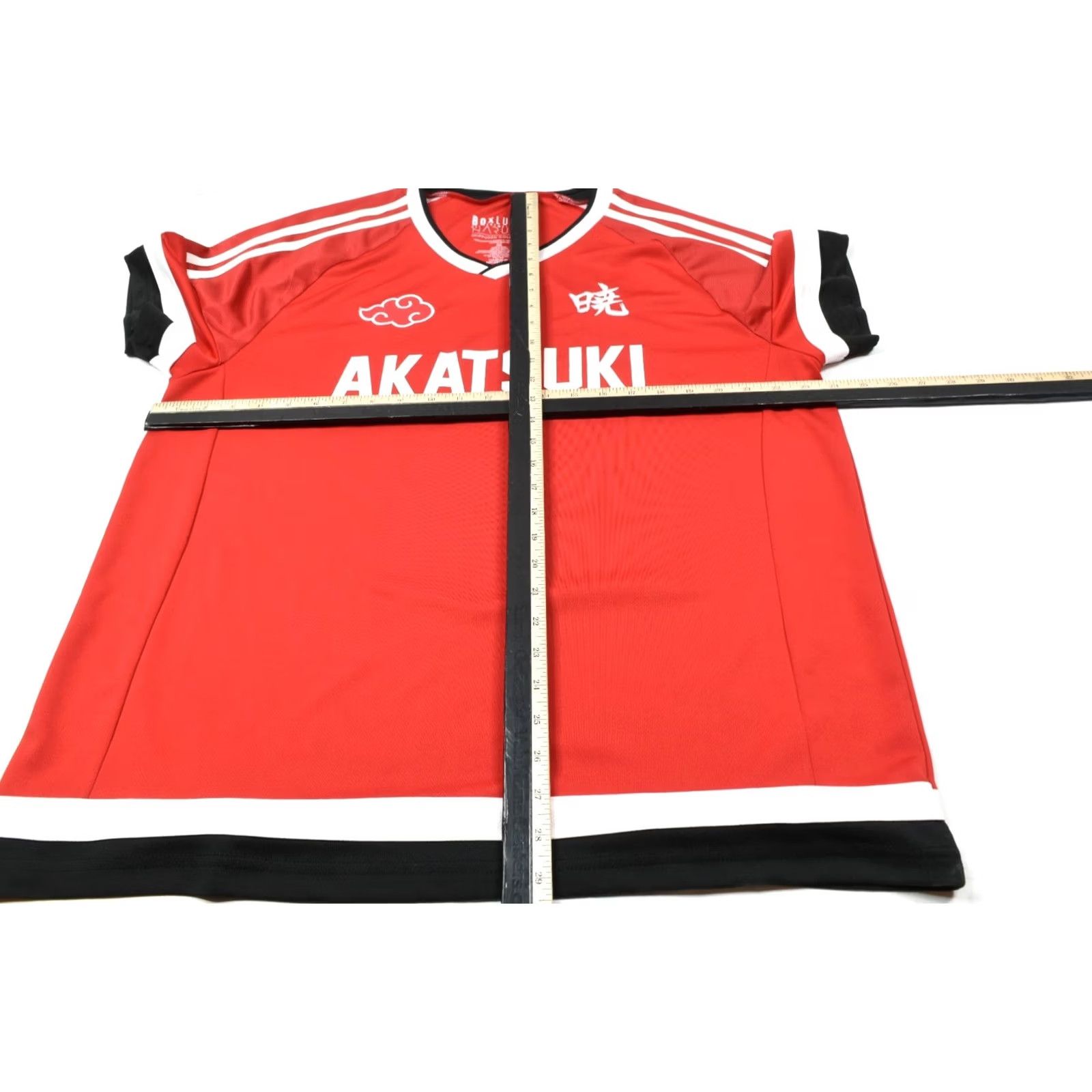 Vintage BoxLunch Naruto Akatsuki Shinobi Soccer Jersey Red 2X V-Neck Short Sleeve Mens Size US XXL / EU 58 / 5 - 7 Thumbnail