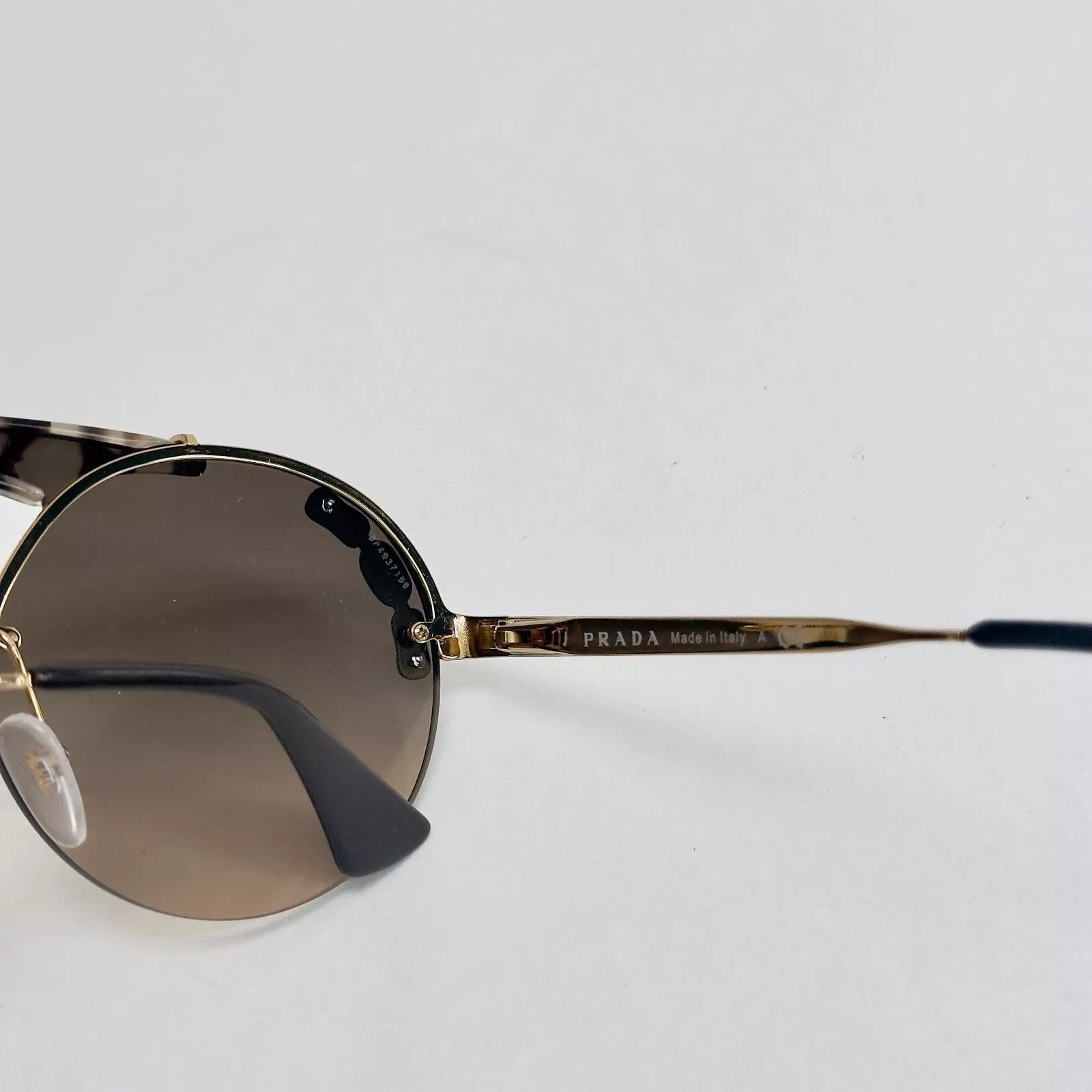 Prada PRADA ORNATE Crystal Jewel Stud Sunglasses 52U Brown PR52US Size ONE SIZE - 8 Thumbnail