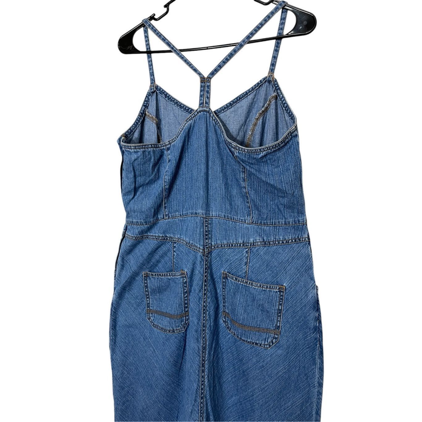 Faded Glory Vintage Faded Glory Y2K Denim Midi Dress Size 12 Size XL / US 12-14 / IT 48-50 - 7 Thumbnail