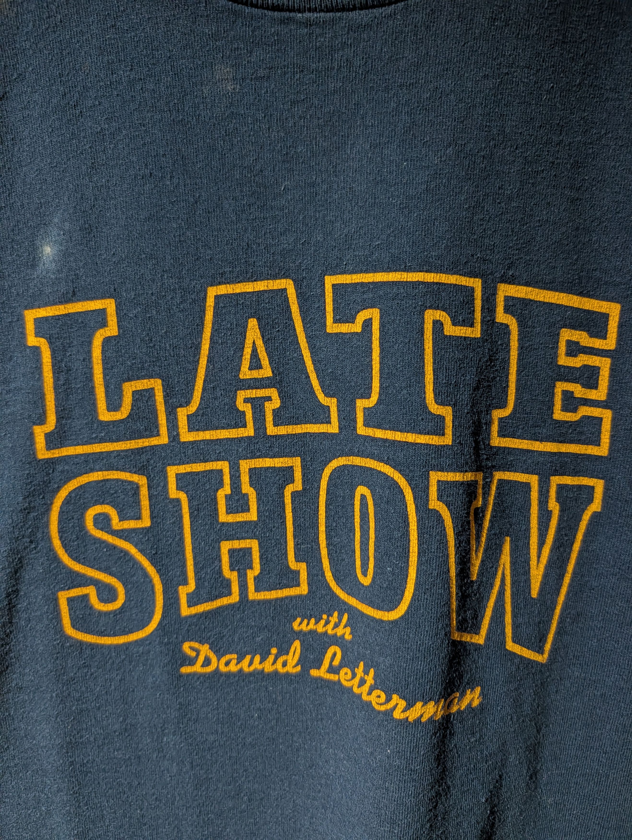 Fruit Of The Loom Vintage 90s Late Show David Letterman T Shirt Fruit Loom Size US L / EU 52-54 / 3 - 2 Thumbnail