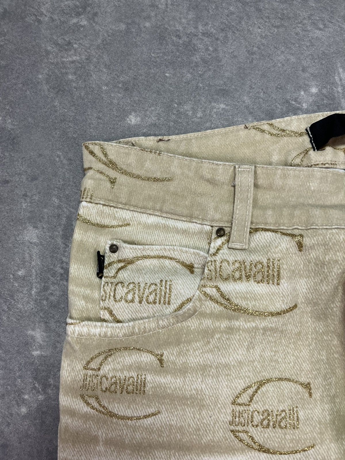 Just Cavalli 00s Just Cavalli Monogram Print Flared Jeans 28 Size US 28 / EU 44 - 6 Thumbnail