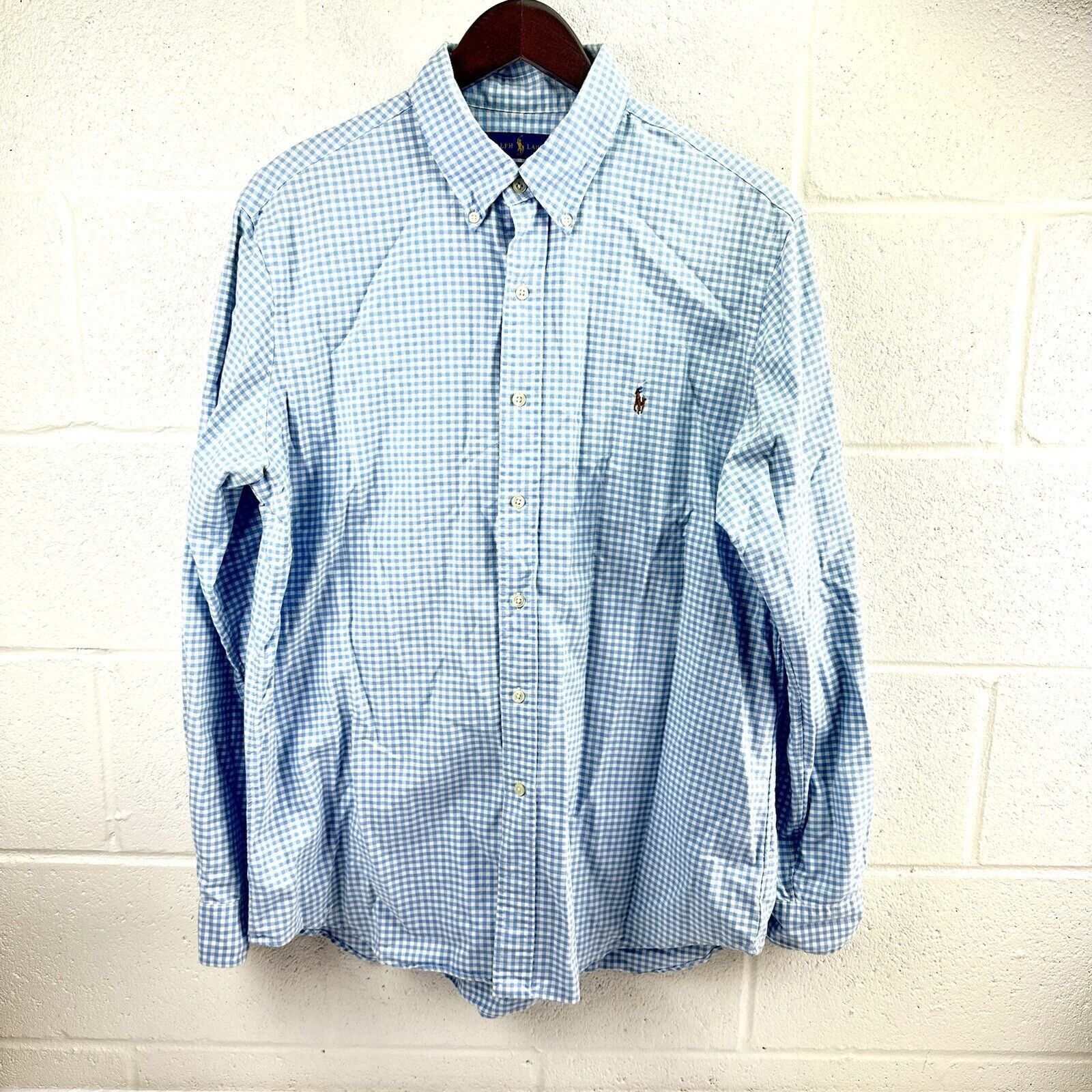 Ralph Lauren Ralph Lauren Classic Fit Shirt Men’s L Blue/White Checkered Size US L / EU 52-54 / 3 - 2 Thumbnail