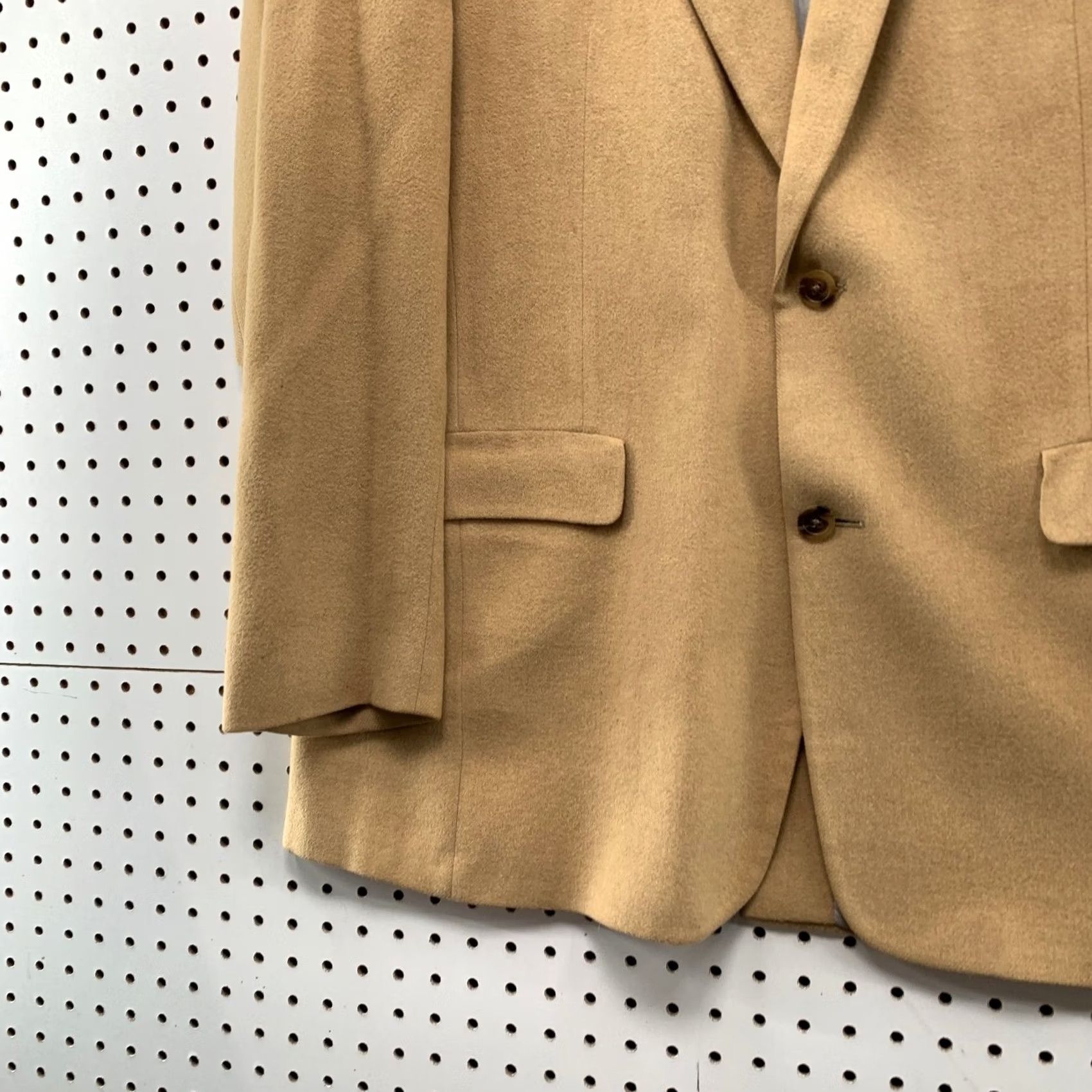 Hart Schaffner Marx Hart Schaffner Marx Camel Hair Blazer 42L Tan Sport Coat USA Made Mens Jacket Size 42R - 3 Thumbnail