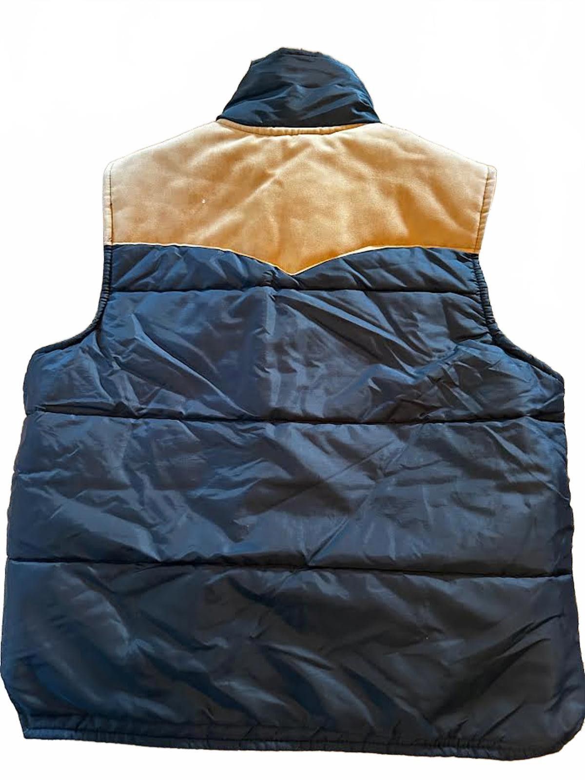 Other Vintage USA Down Vest Suede Yoke Western Large Size US L / EU 52-54 / 3 - 2 Thumbnail