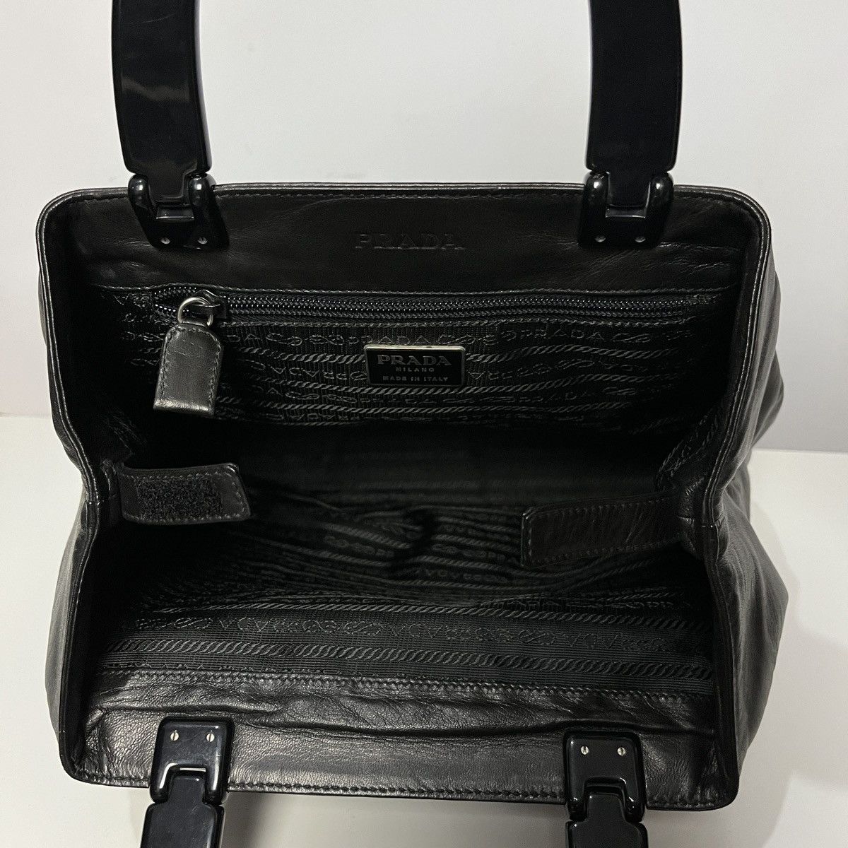Prada Vintage Prada Nappa Leather Hand-Bag Size ONE SIZE - 19 Thumbnail