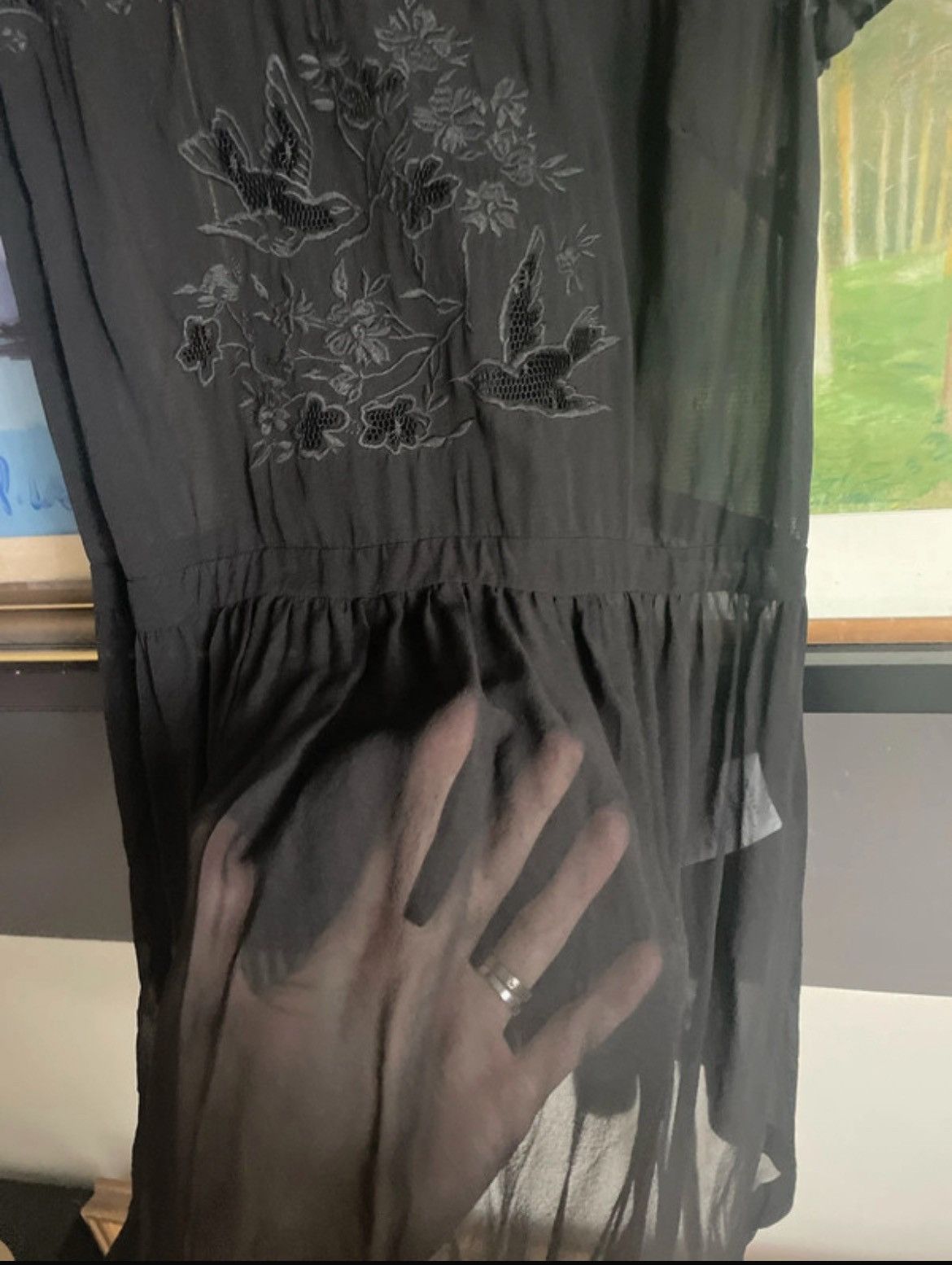 RED Valentino Black see through dress Size S / US 4 / IT 40 - 3 Thumbnail