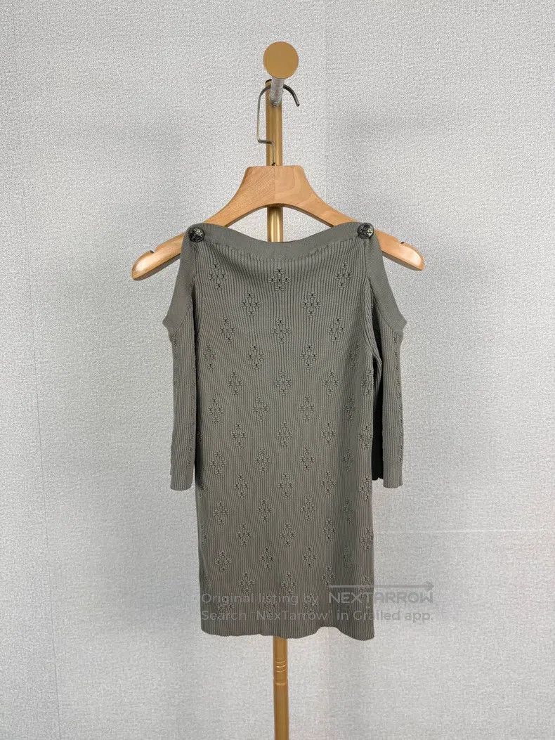 Chanel Chanel One-shoulder half-sleeved knitwear sweater Size XS / US 0-2 / IT 36-38 - 2 Thumbnail