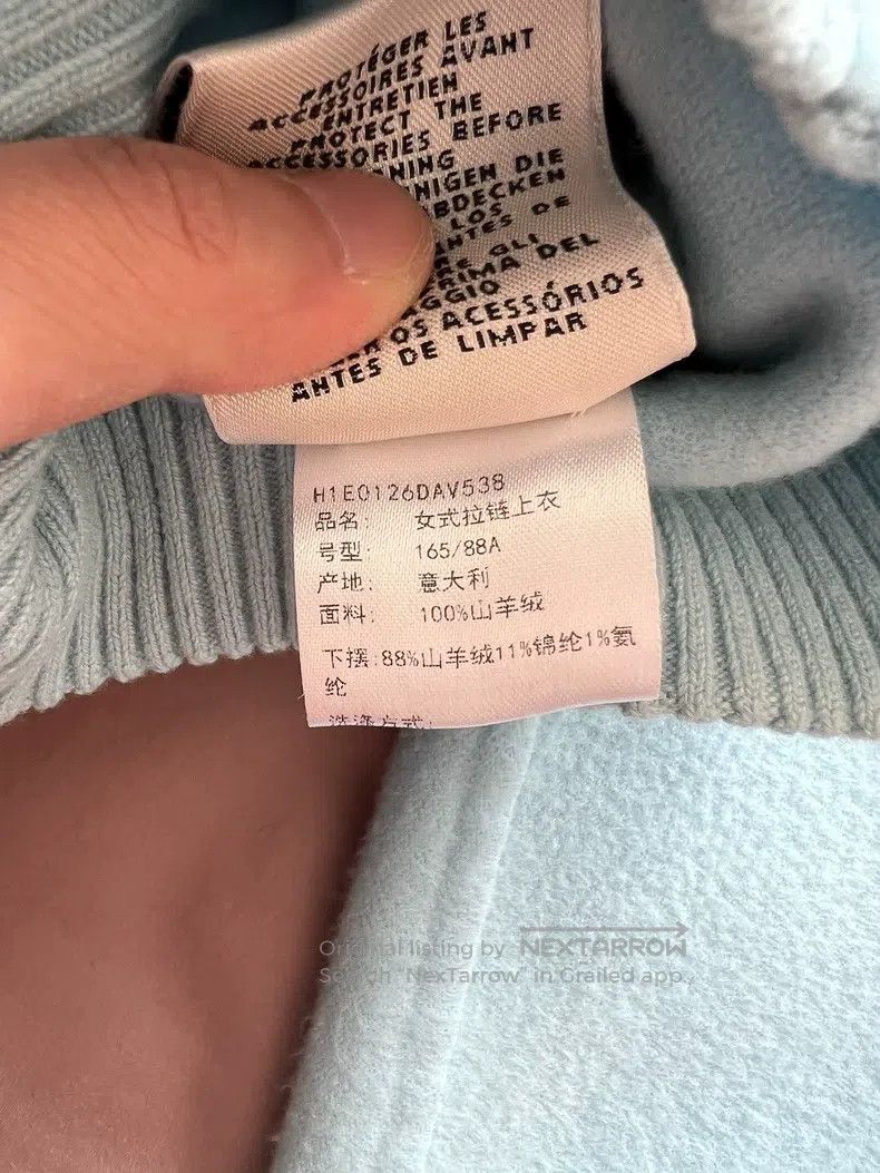 Hermes Hermes Jacquard Zip-Up Jacket, baby blue Size XS / US 0-2 / IT 36-38 - 5 Thumbnail