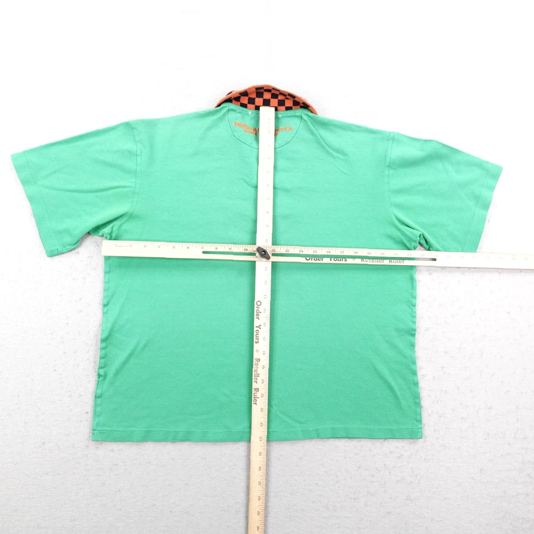 Hardy Amies VINTAGE Hardy Amies Polo Shirt Mens Large Green Embroidered Golf Contrast Collar Size US L / EU 52-54 / 3 - 4 Thumbnail