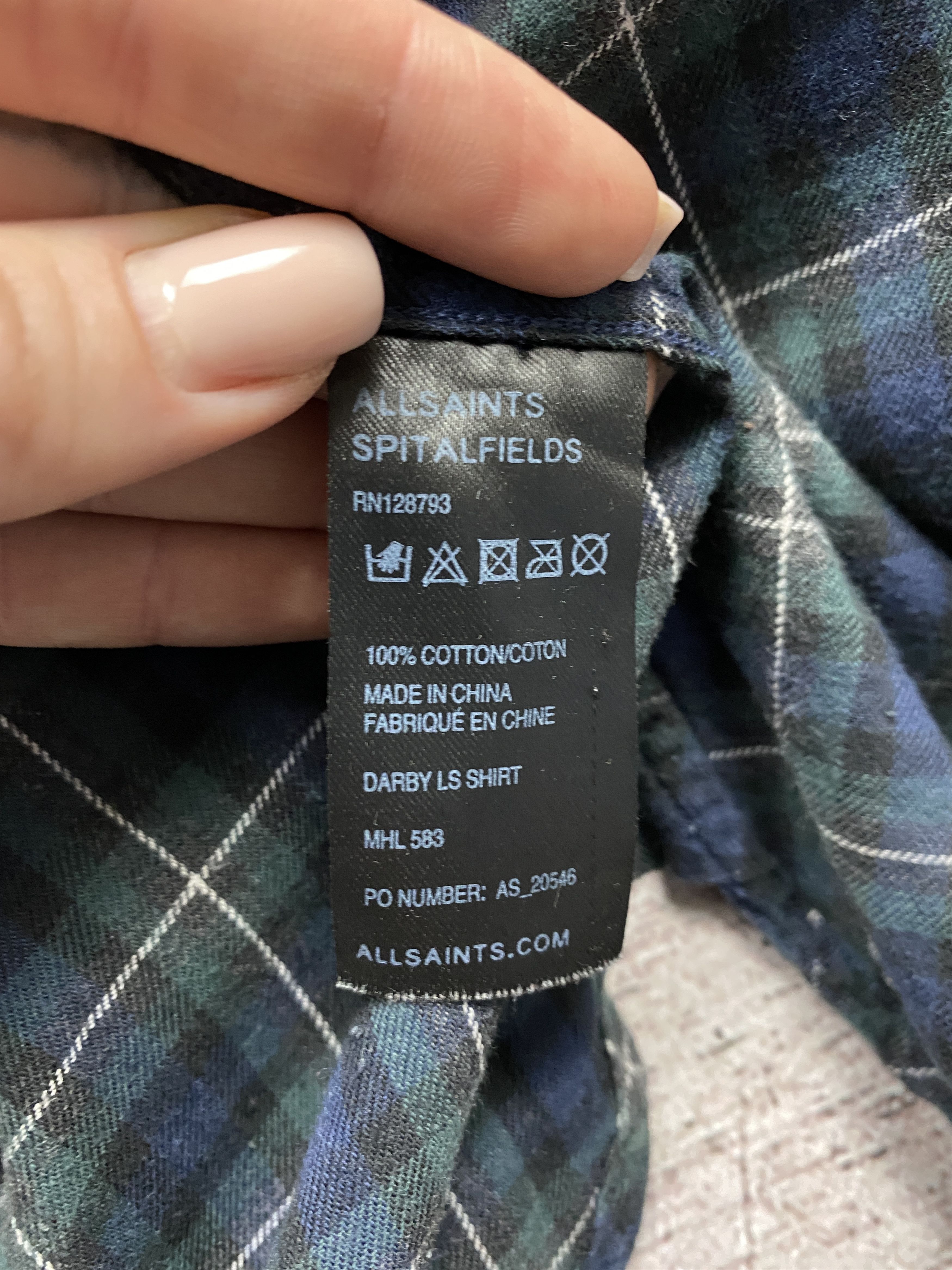 Allsaints Allsaints Mens Flannel Plaid Darby Long Sleeve Shirt Size US M / EU 48-50 / 2 - 6 Thumbnail