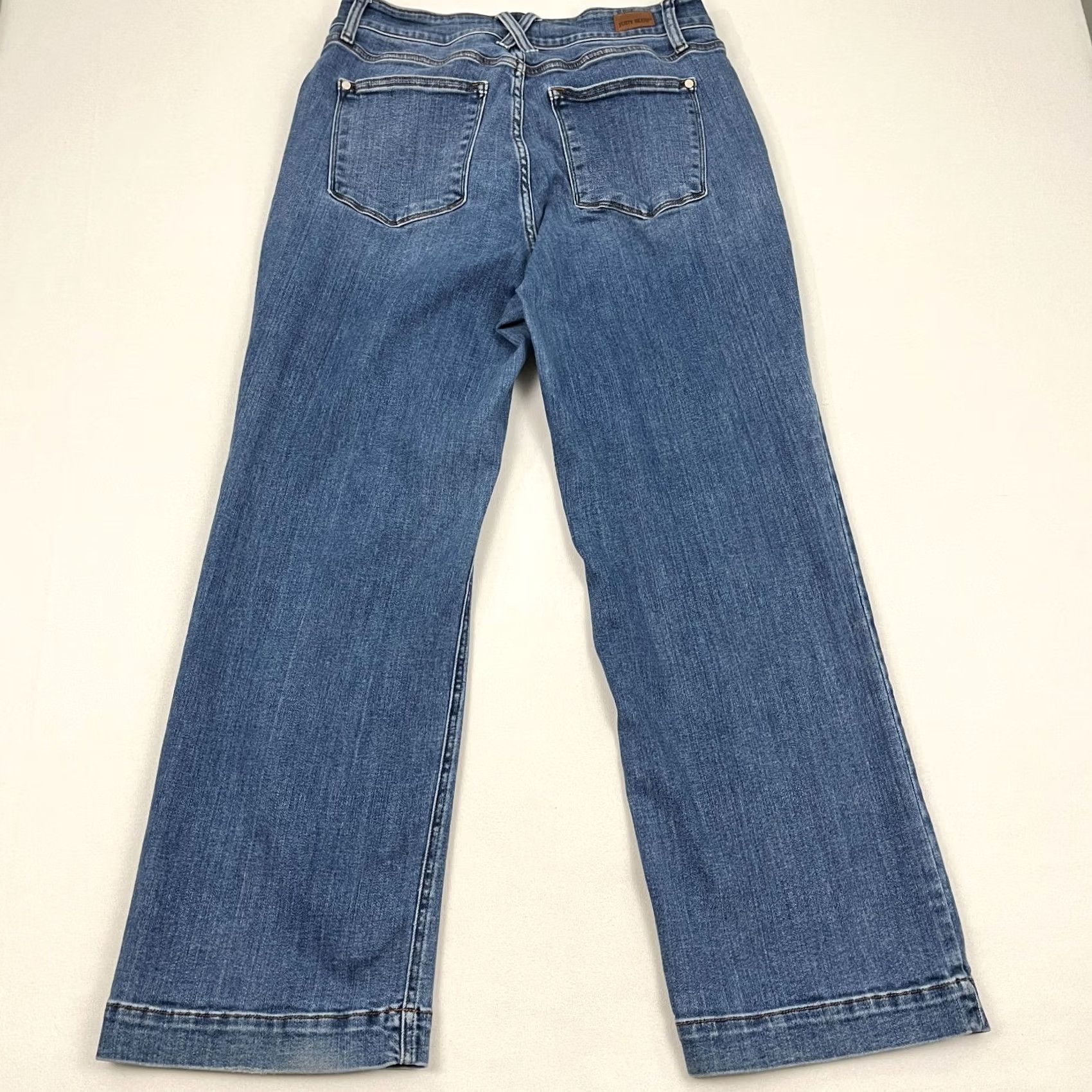 Vintage Judy Blue Jeans Size 16W W36 I31 Wide Leg Blue Denim Stretch High Waist Chic Women Jeans Everyday Wear 5-Pocket Size 38" / US 16 / IT 52 - 7 Thumbnail