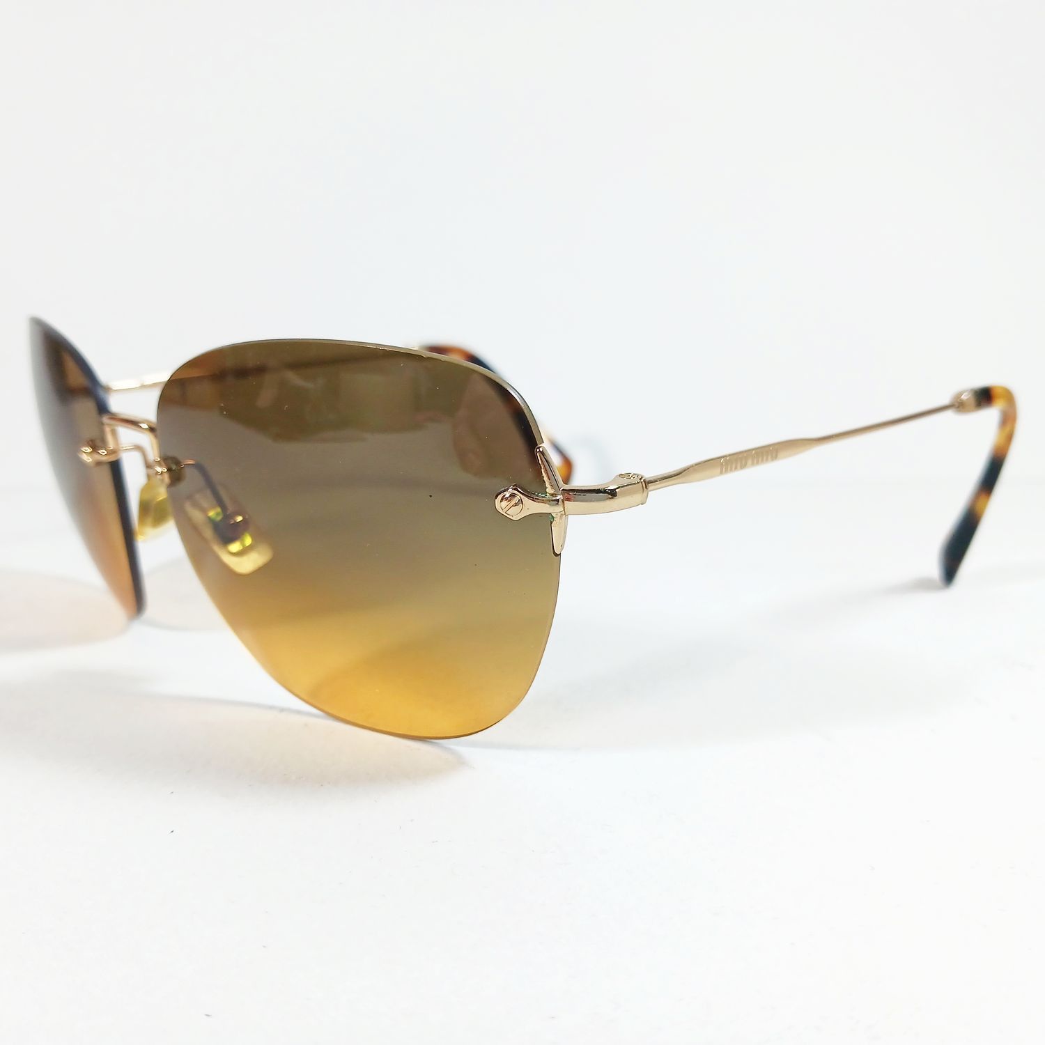 Miu Miu Miu Miu SMU52N Tortoise Brown/Gold Sunglasses w/Case & Pouch Size ONE SIZE - 4 Thumbnail