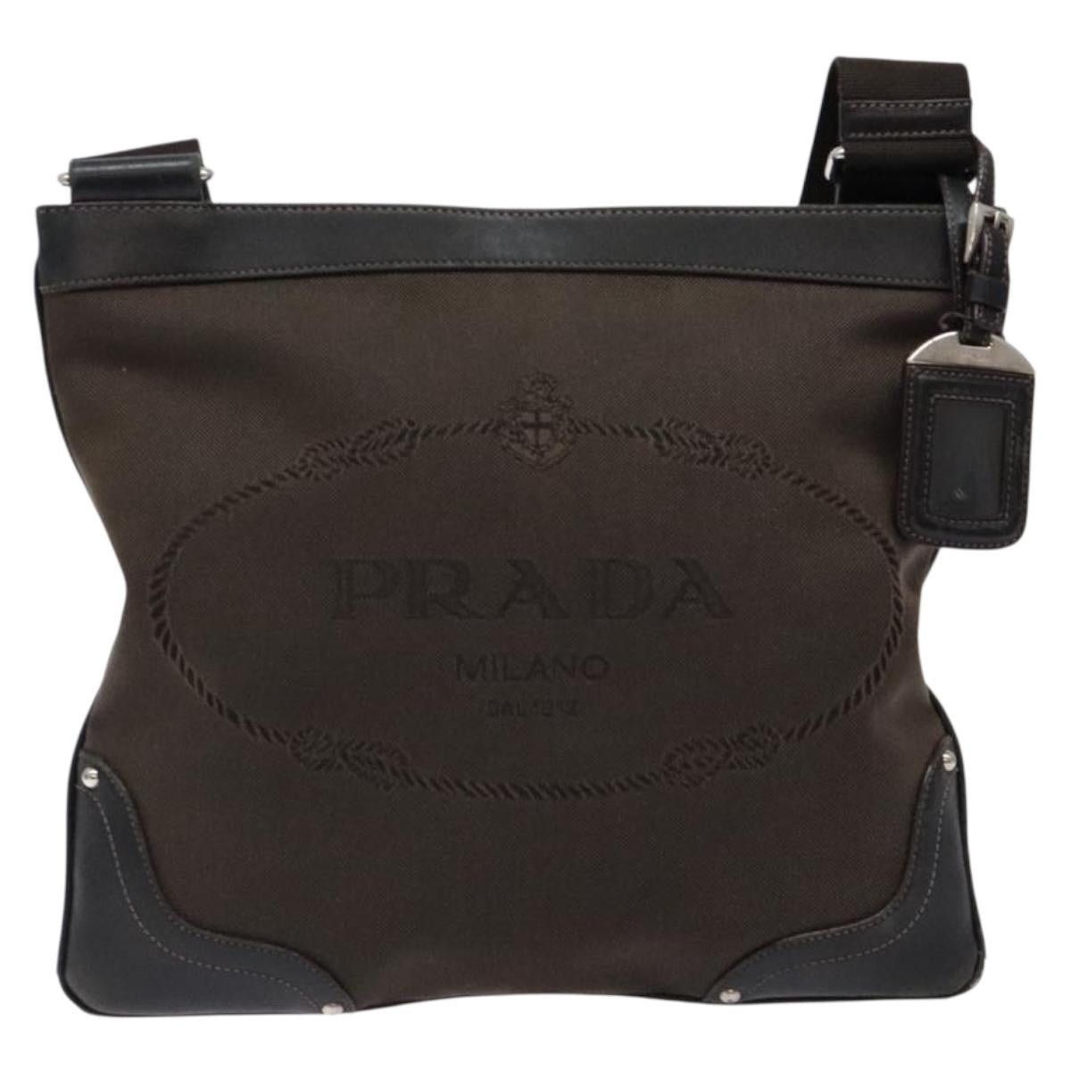 Prada PRADA Shoulder Bag Canvas Leather Brown Silver Size ONE SIZE - 2 Thumbnail
