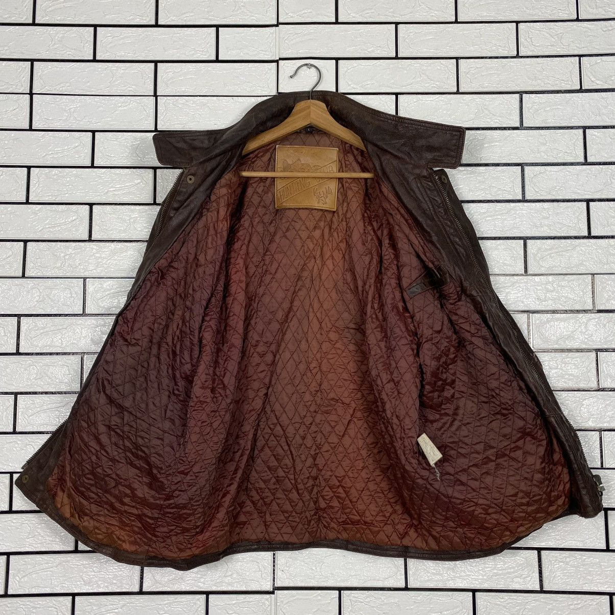 Japanese Brand 🔥VINTAGE LEATHER JACKET BLANKET HUNTING CLUB ISSEY MIYAKE Size US L / EU 52-54 / 3 - 14 Thumbnail
