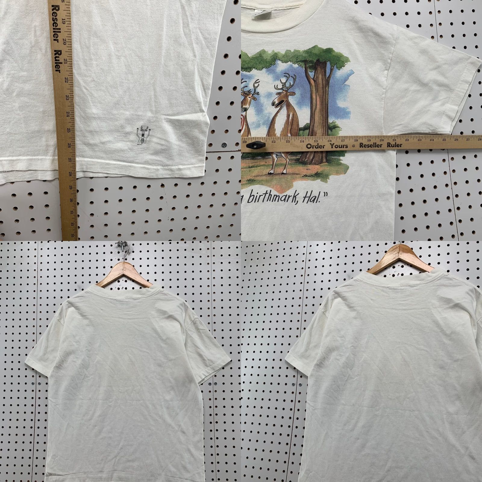 Vintage Vintage Far Side Hunting Funny T Shirt Mens Large White Single Stitch Outdoor Size US L / EU 52-54 / 3 - 9 Thumbnail