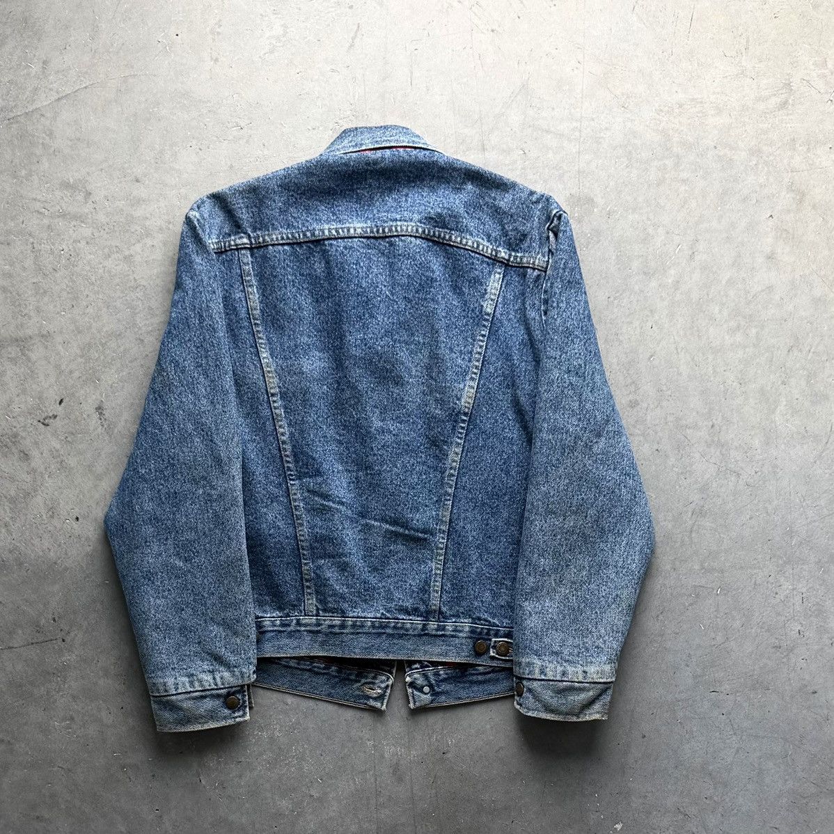 Vintage VINTAGE 90s FADED FLANNEL LINED DENIM JACKER WRANGLER MEDIUM Size US M / EU 48-50 / 2 - 4 Thumbnail