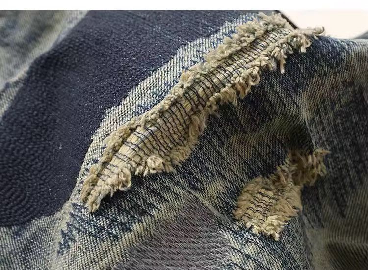 Jean Washed Retro Outdoor Hole Distressed Shorts Jorts Size US 29 - 8 Thumbnail