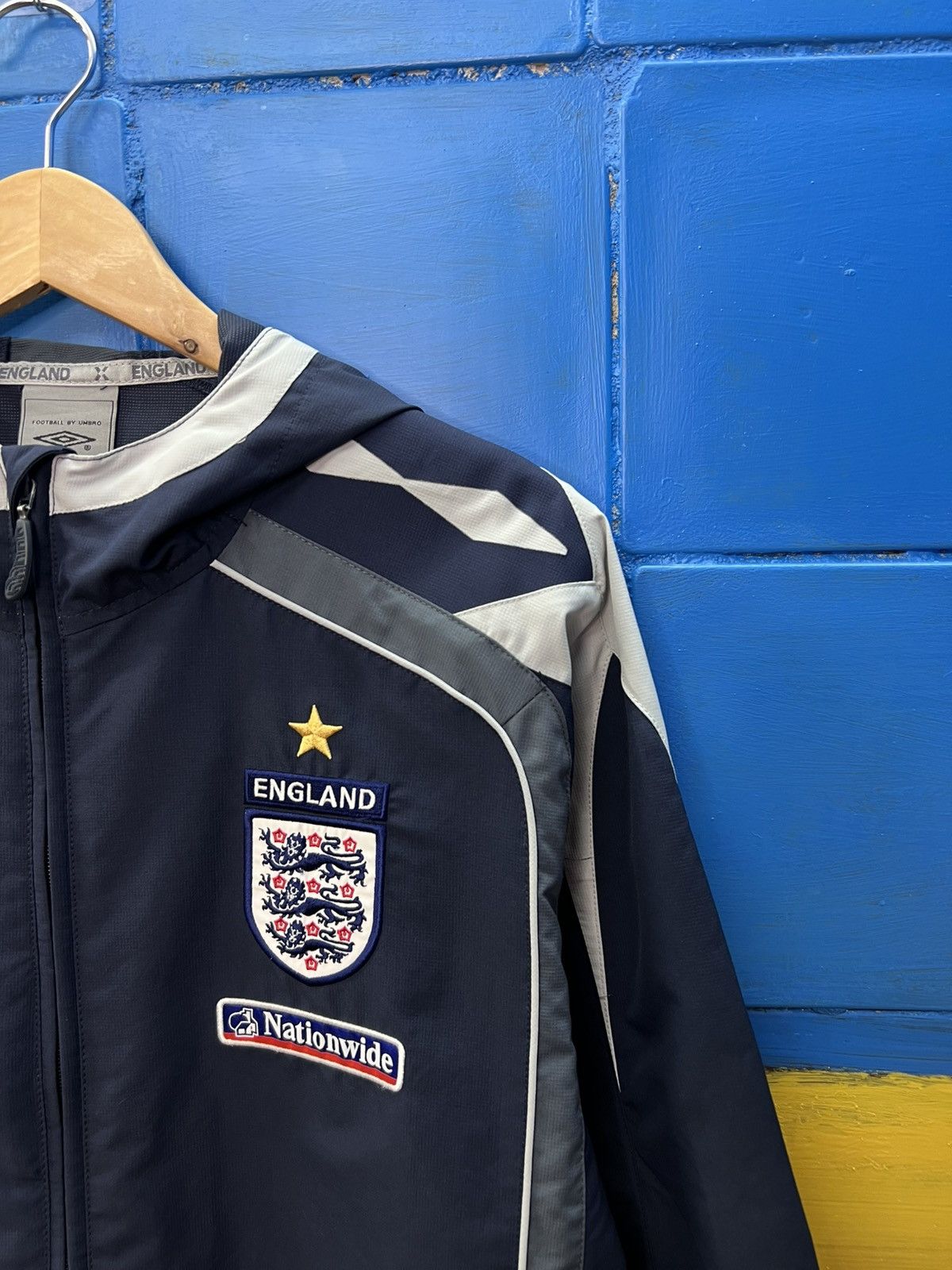 Umbro × Vintage OOs Vintage Umbro England Nylon Jacket Size US L / EU 52-54 / 3 - 4 Thumbnail
