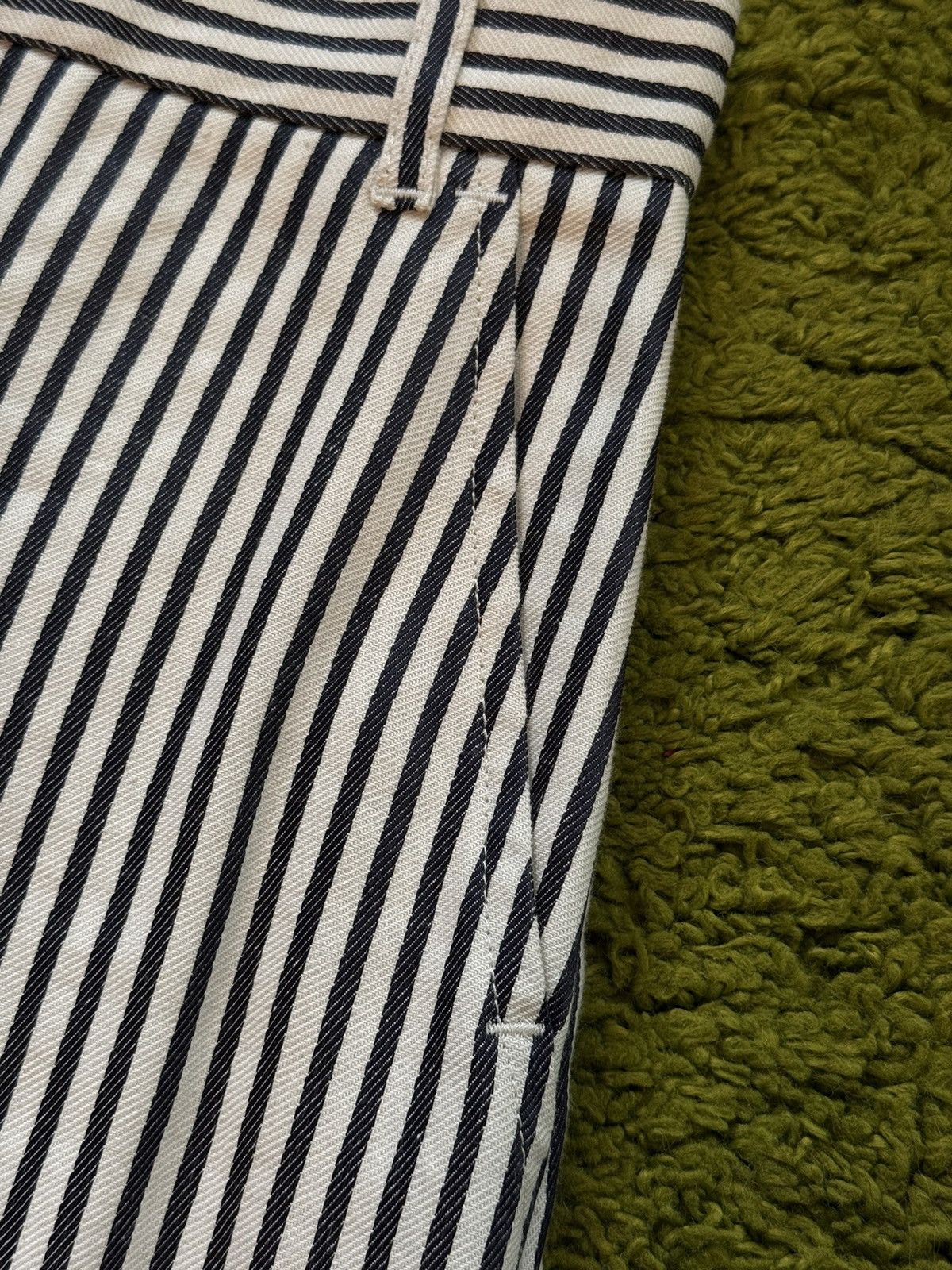 Weekend Max Mara Max Mara Weekend linen blend striped wide leg culottes pants Size 30" / US 8 / IT 44 - 4 Thumbnail