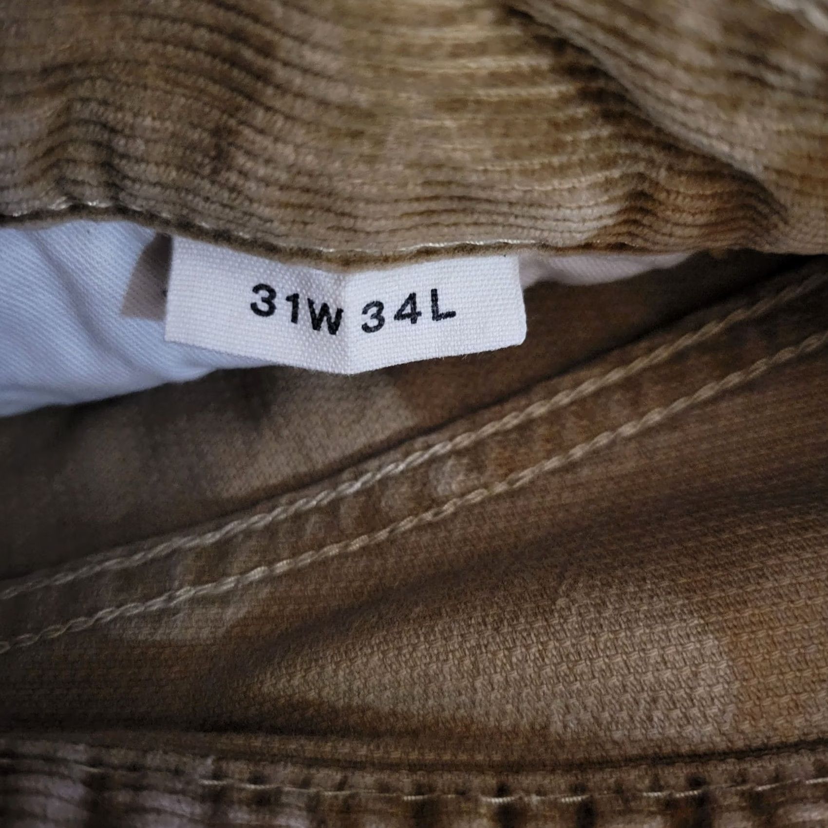 Buck Mason Buck Mason Pants Mens 31x34 Brown Corduroy Craftsman Ford Stretch Straight Flat Front Casual Size US 31 - 3 Thumbnail