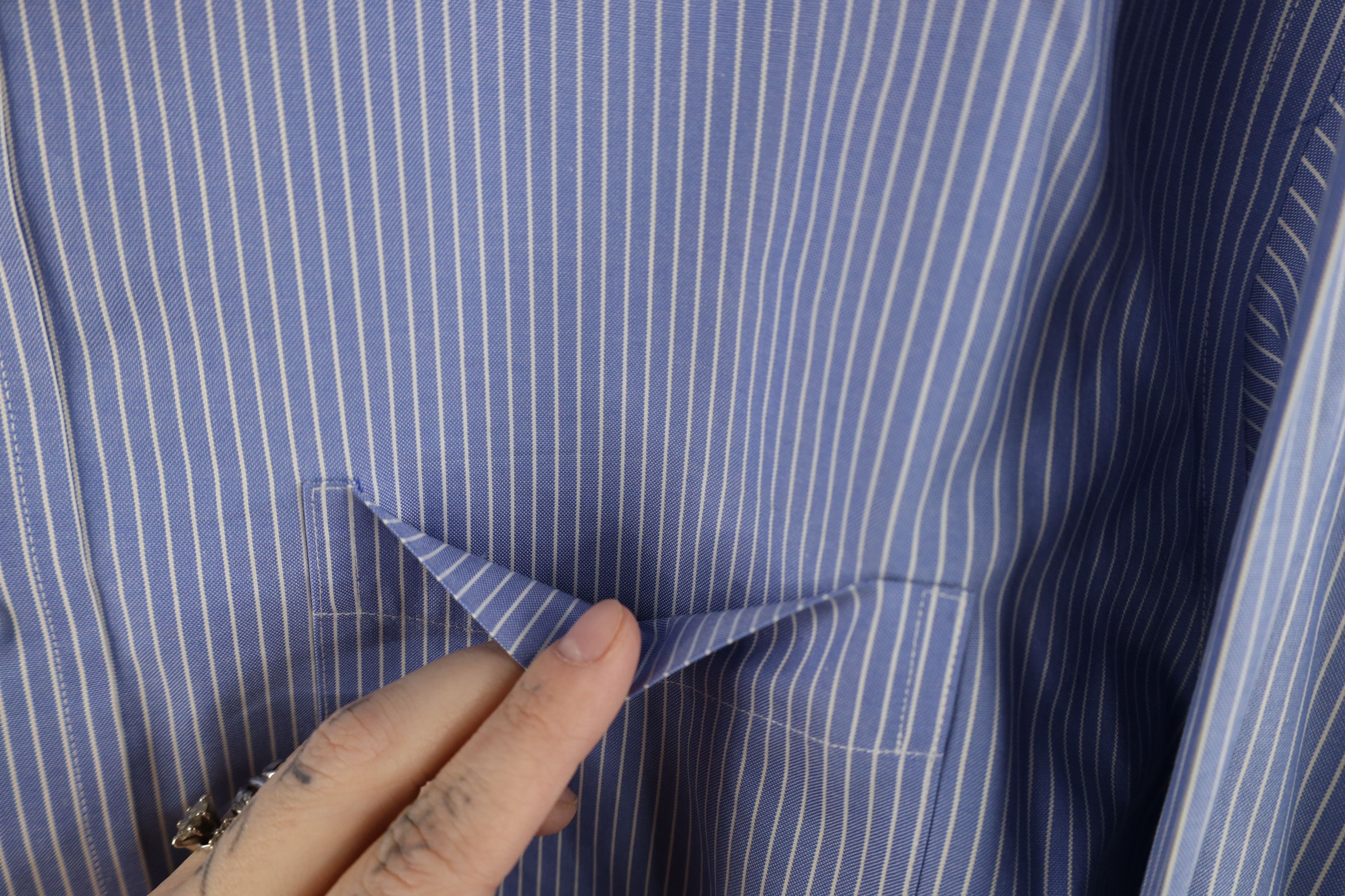 L.L. Bean × Vintage Vintage LL Bean Fitted Pinstriped Collared Button Down Shirt Size US M / EU 48-50 / 2 - 5 Thumbnail