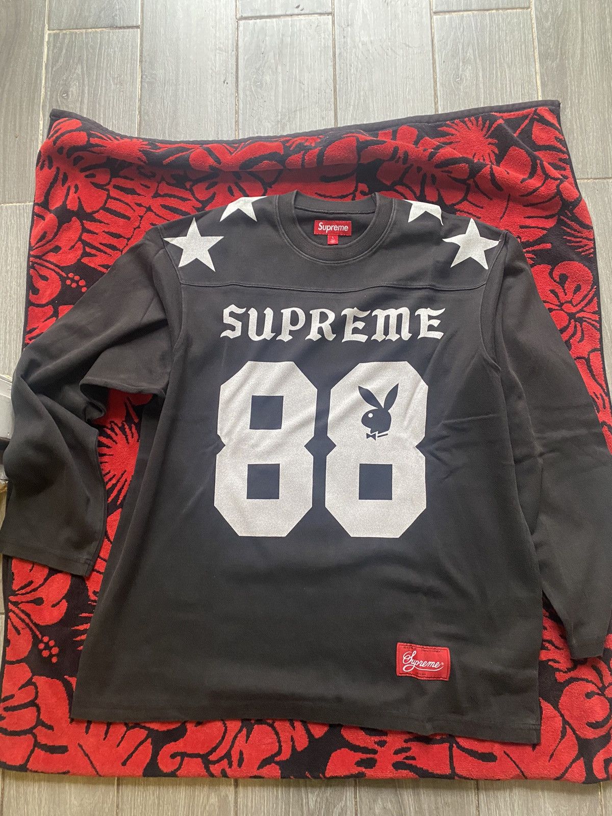 Supreme Supreme 99 L/S Football Top Black | Grailed