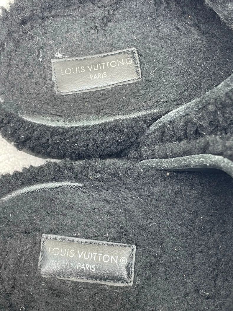 Louis Vuitton Louis Vuitton Black and white teddy furry slippers Size US 7.5 / IT 37.5 - 5 Thumbnail