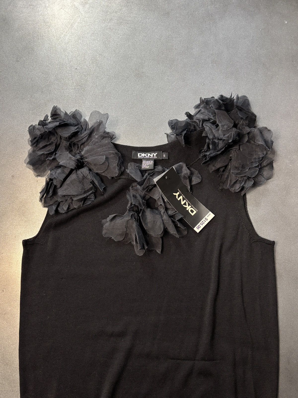 DKNY DKNY Tank Top Floral Applique Sleeveless Top Sweater Vest Size S / US 4 / IT 40 - 3 Thumbnail