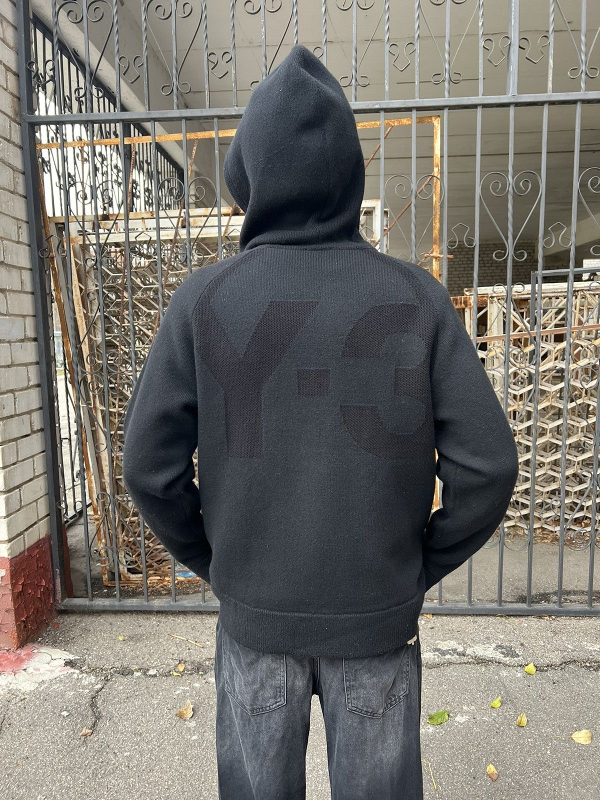 Adidas Yohji Yamamoto Y-3 Zip Hoodie Wool Big Logo rare Size US M / EU 48-50 / 2 - 2 Thumbnail