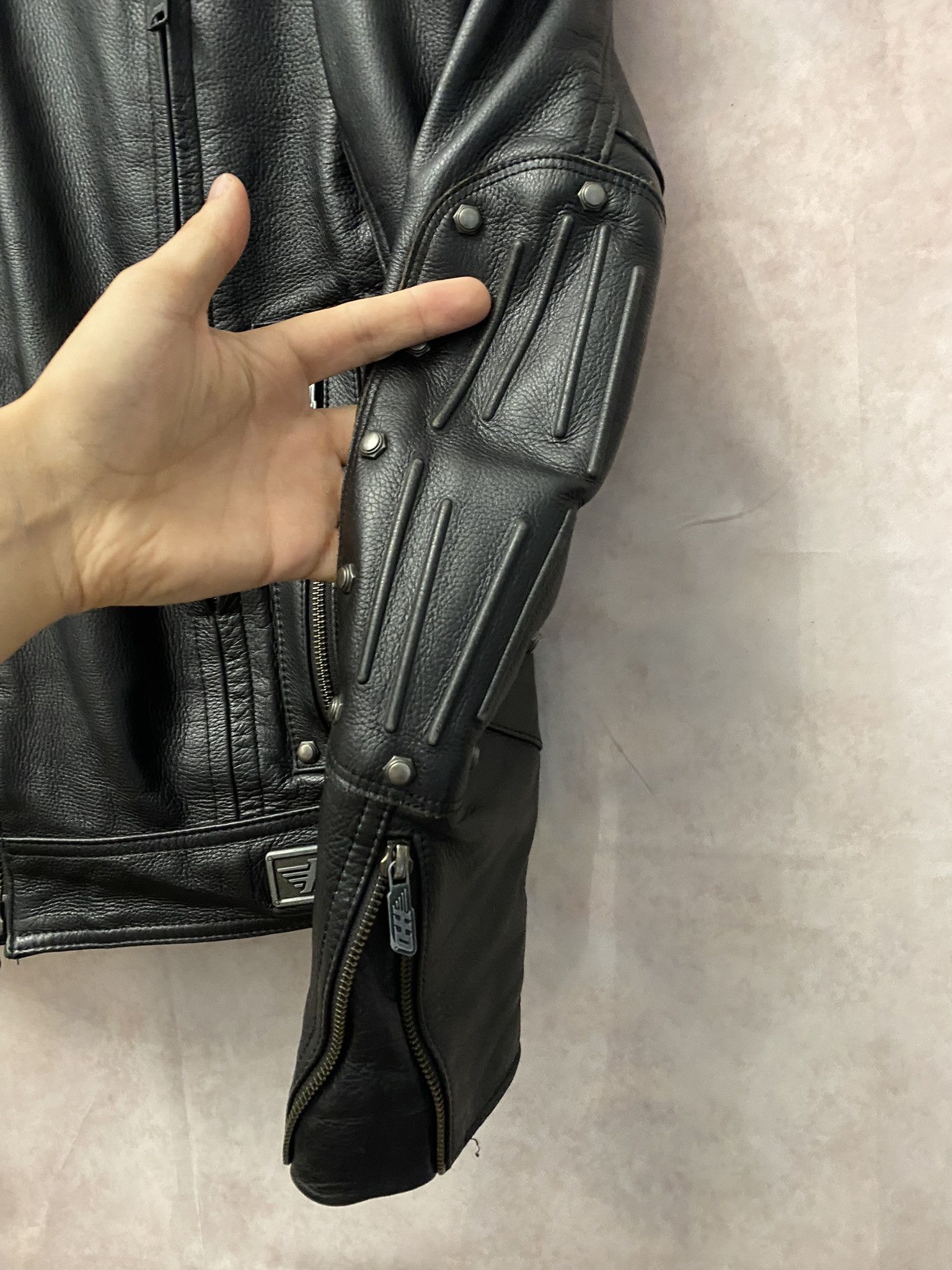 Harley Davidson × Leather × Vintage Harley Davidson Leather Biker Jacket Motorcycle Full Zip Size US L / EU 52-54 / 3 - 5 Thumbnail