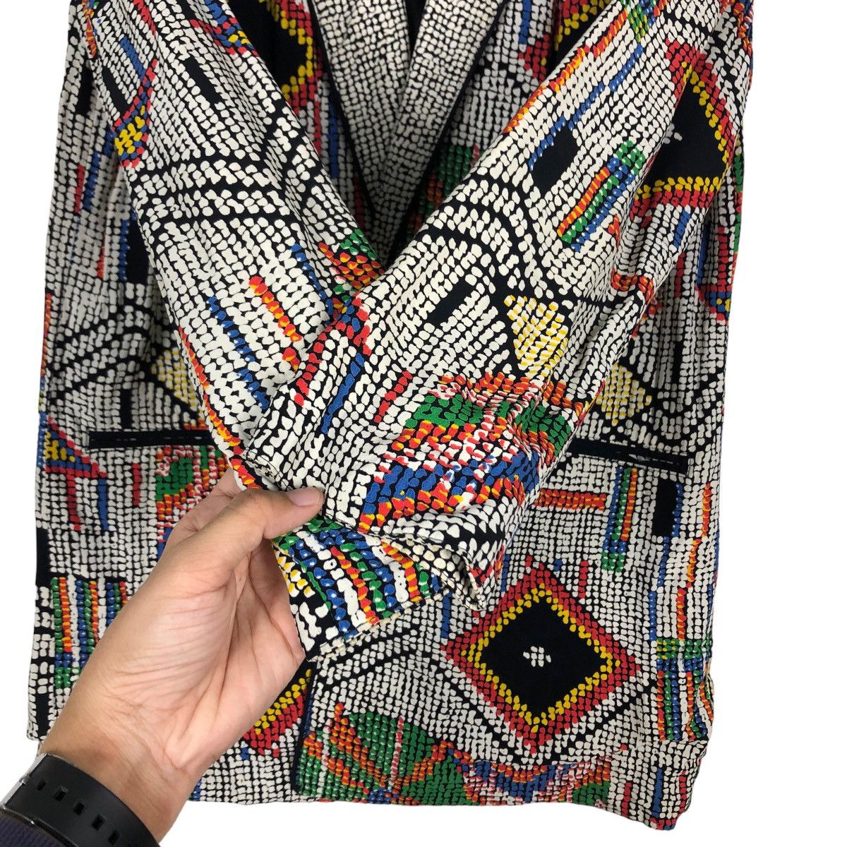 Japanese Brand 🔥Vintage Pleated Design Jacket Platinum Usa Mix Colour Size US M / EU 48-50 / 2 - 15 Thumbnail