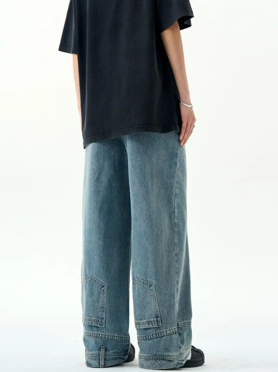 Japanese Brand × Jean Retro loose wide leg straight leg jeans Size US 32 / EU 48 - 4 Thumbnail