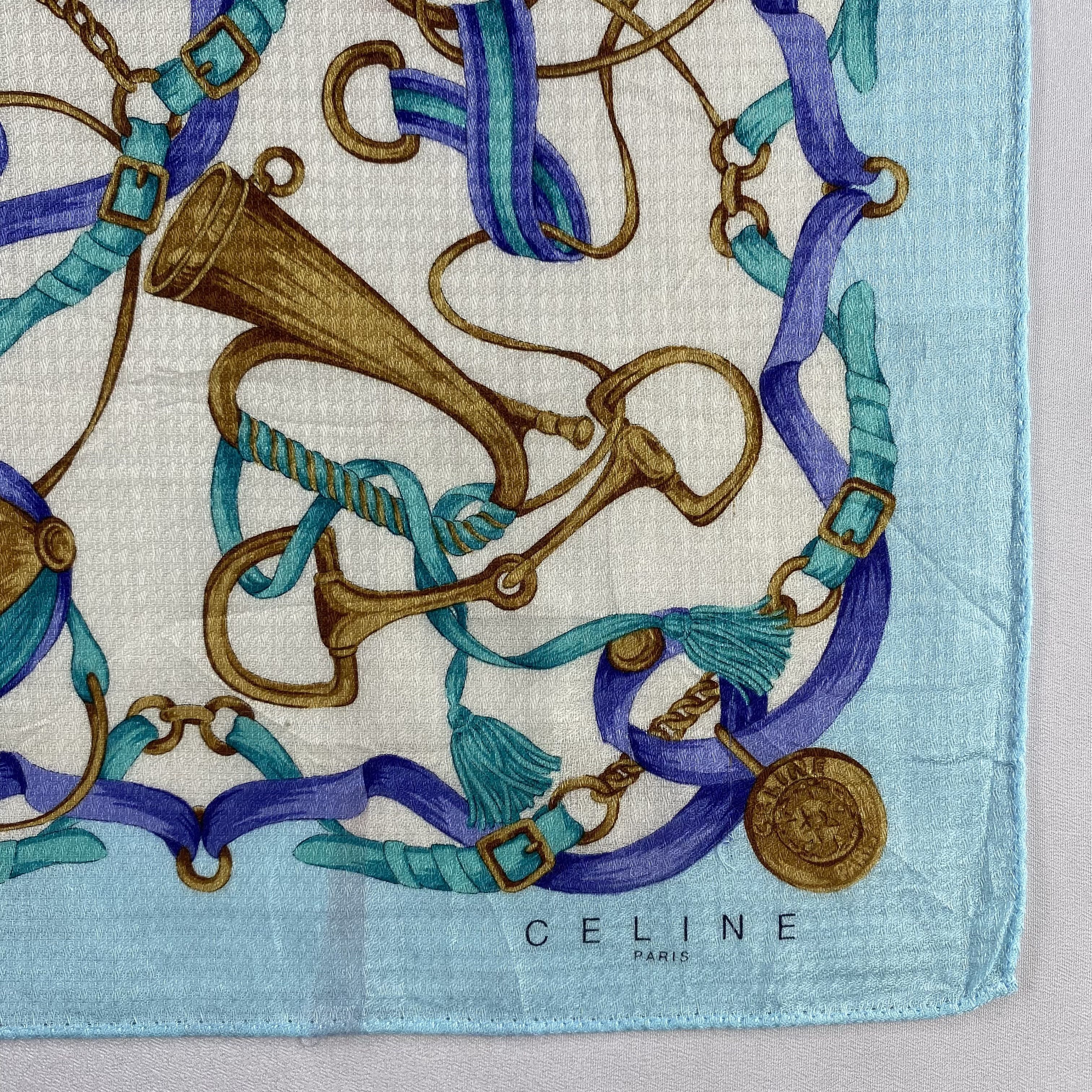 Celine × Vintage Celine Neckerchief / Bandana / Handkerchief-P1875 Size ONE SIZE - 3 Thumbnail