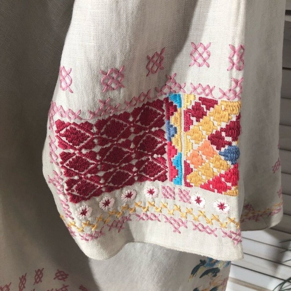 Johnny Was Johnny Was Kimono Drape Cardigan Embroidered Aztec Linen M Size L / US 10 / IT 46 - 11 Thumbnail