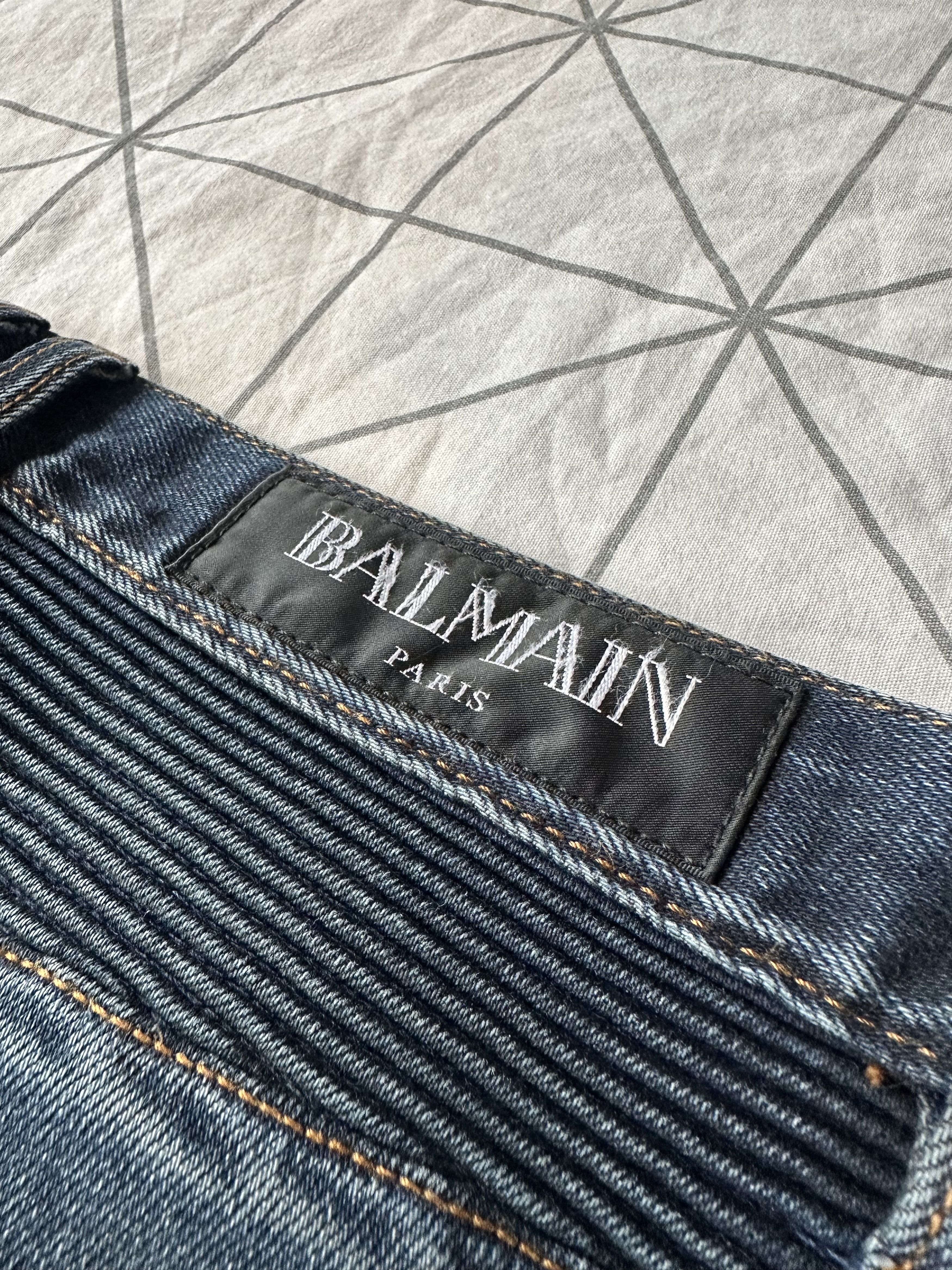 Balmain FW16 Balmain Dark Navy Biker Jeans Made In Japan Rousteing Size US 32 / EU 48 - 6 Thumbnail